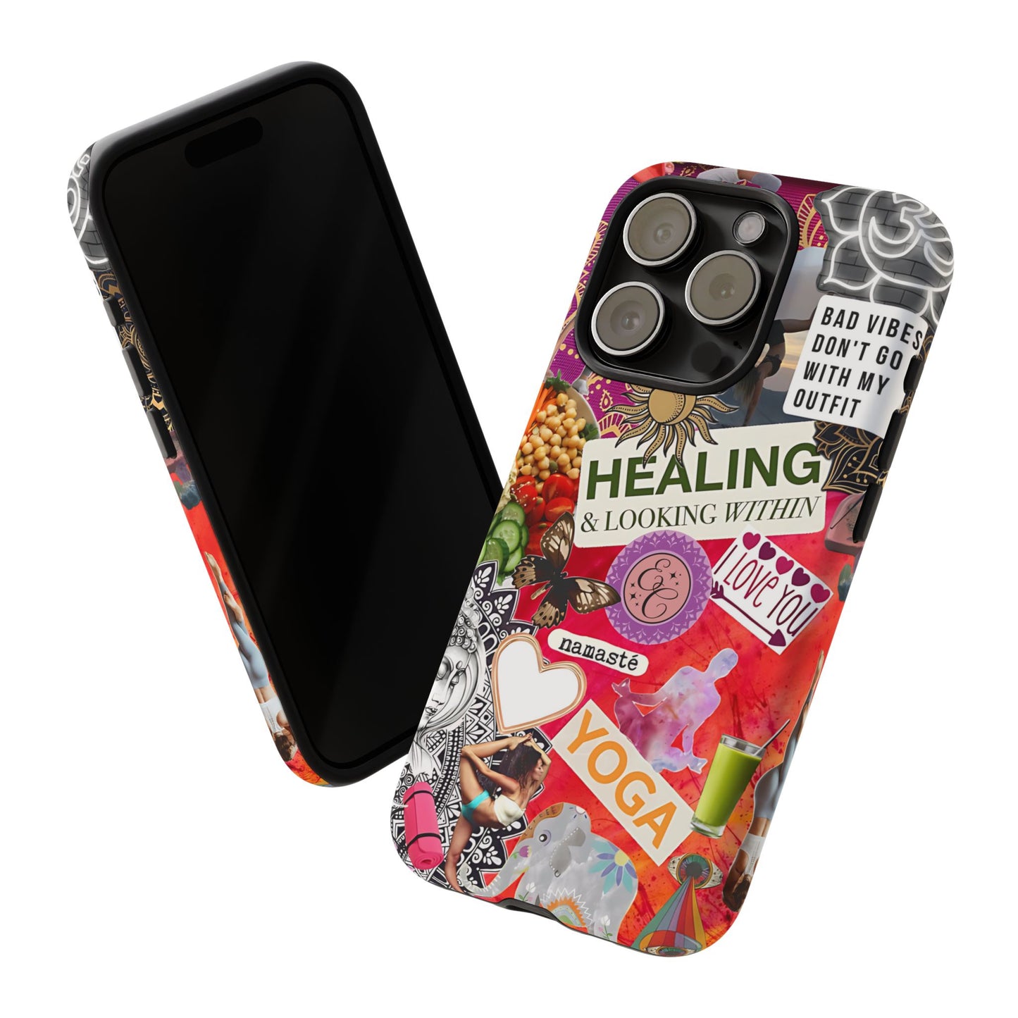 Yoga and Meditation Collage Tough Phone Case