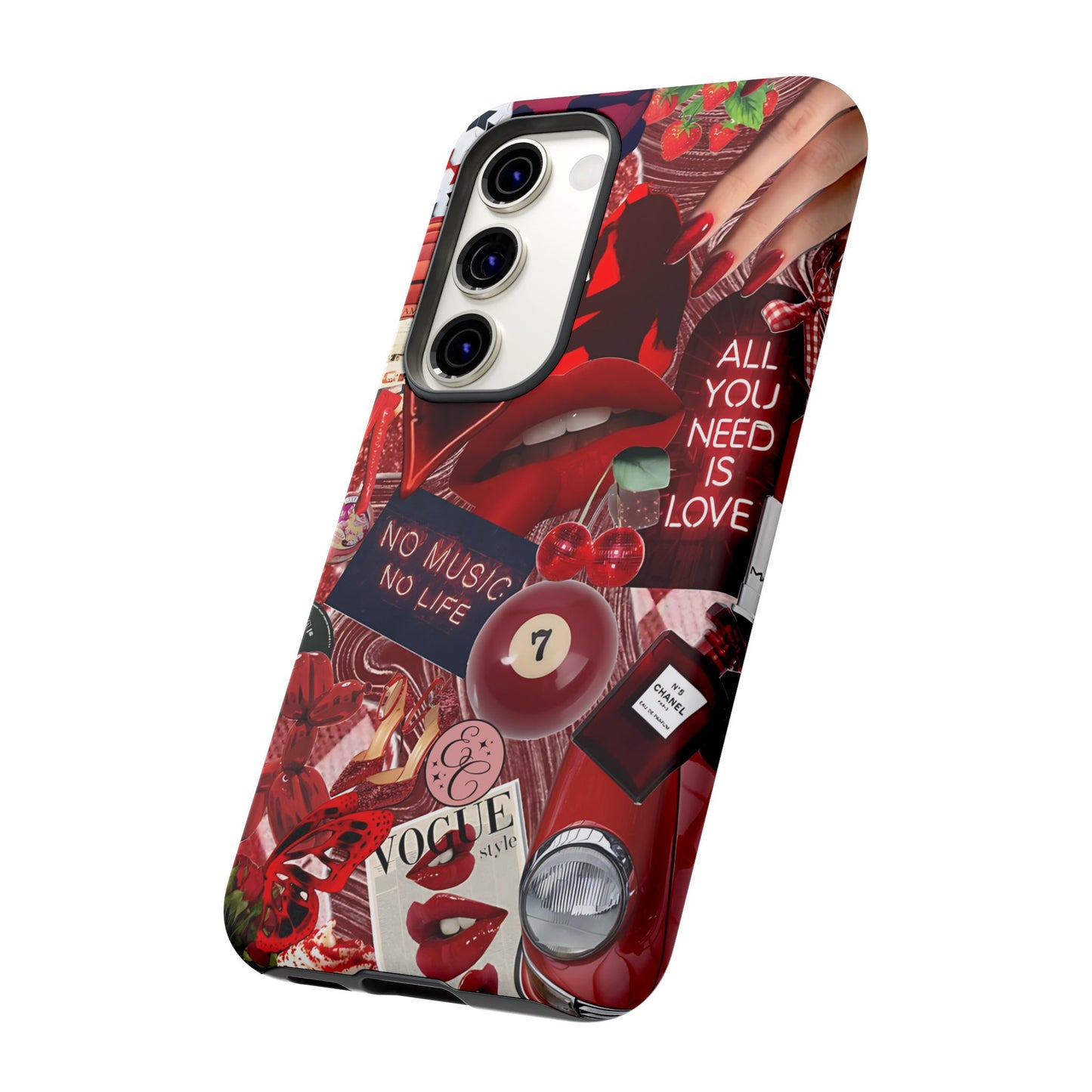 Red Aesthetic Collage Tough Phone Case