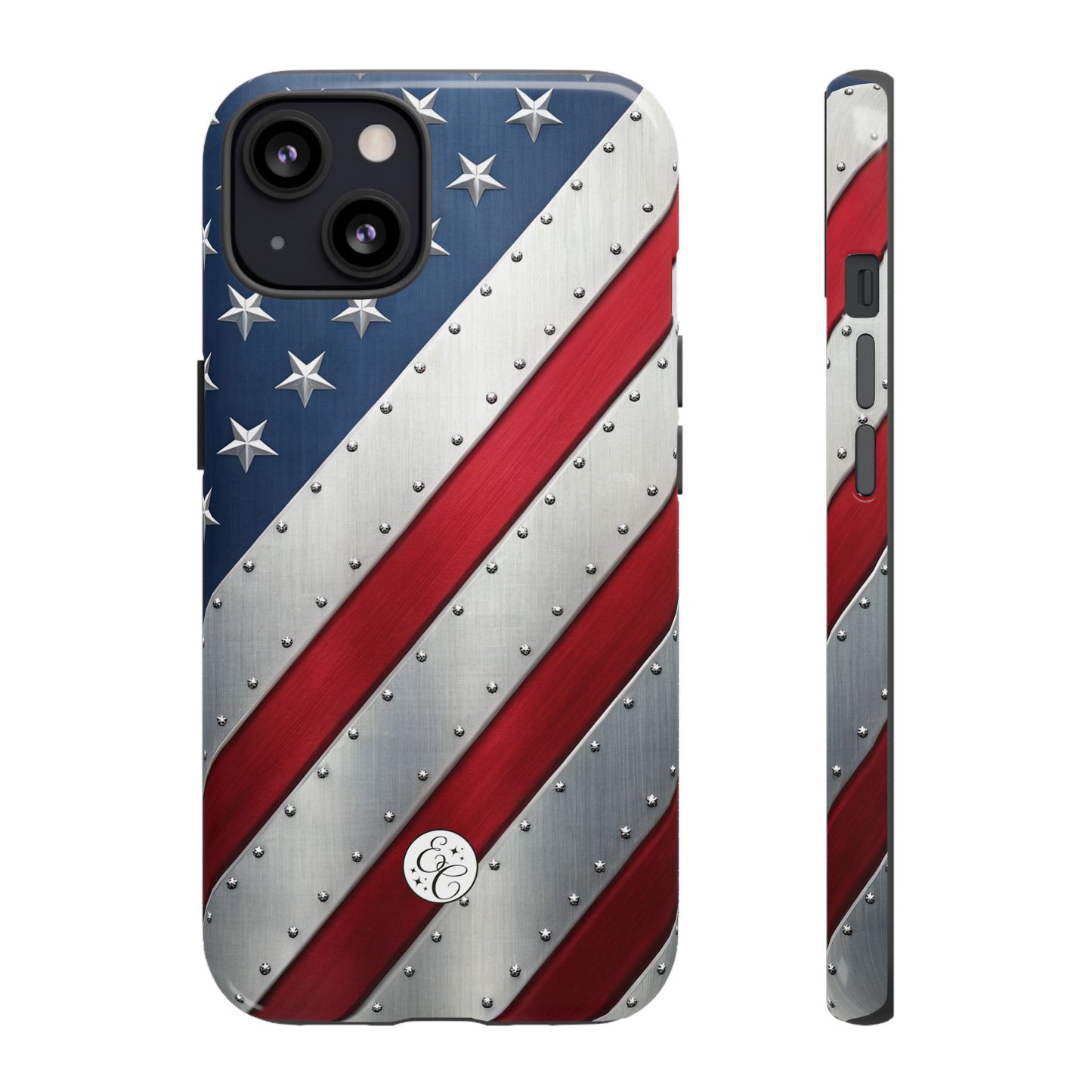 Metallic American Flag Tough Phone Case