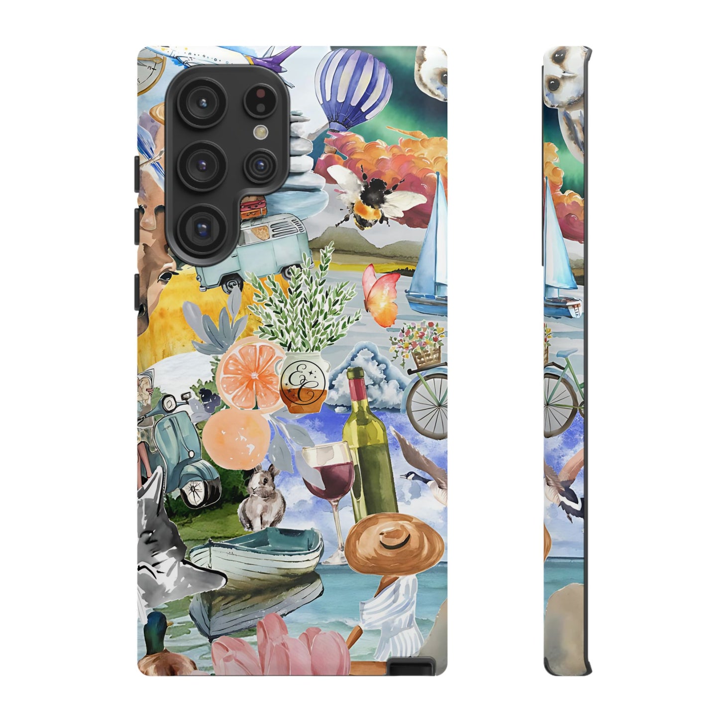 Vintage Travel Collage Tough Phone Case
