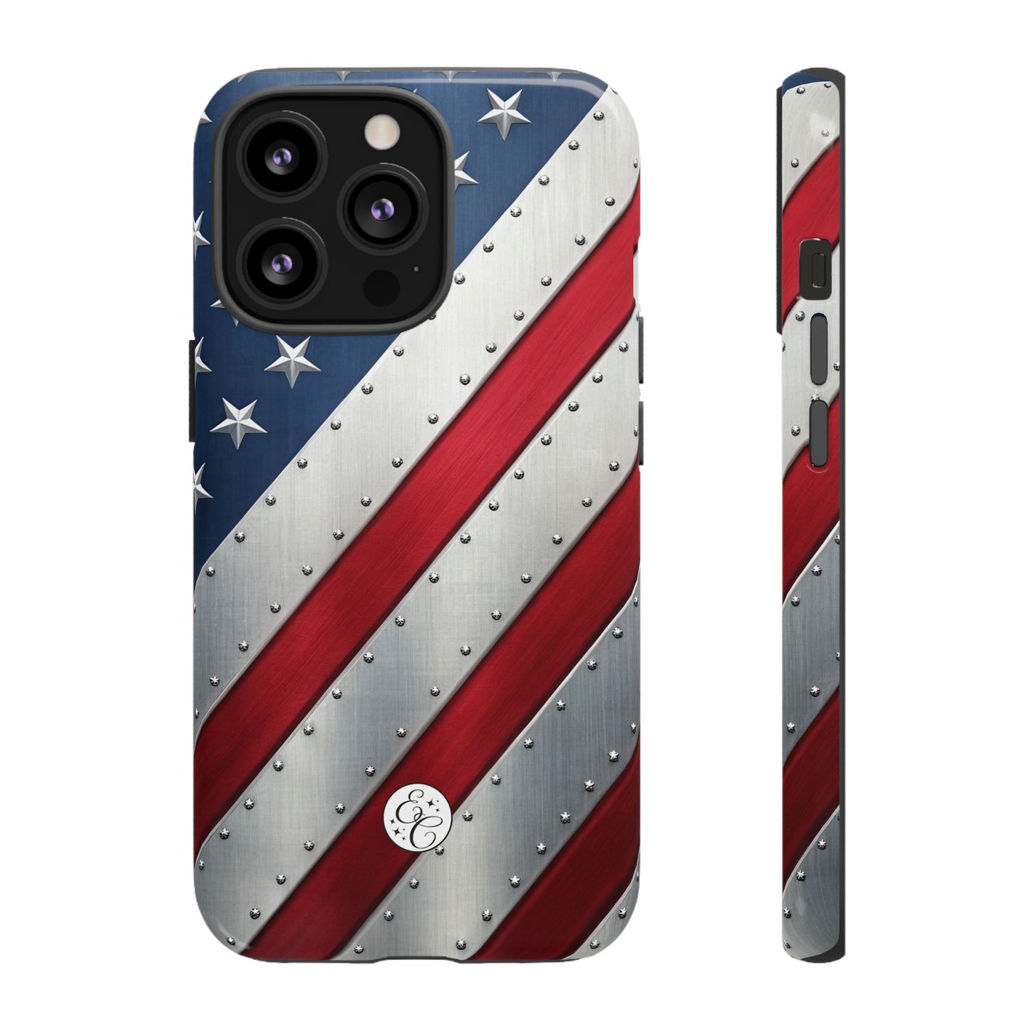 Metallic American Flag Tough Phone Case