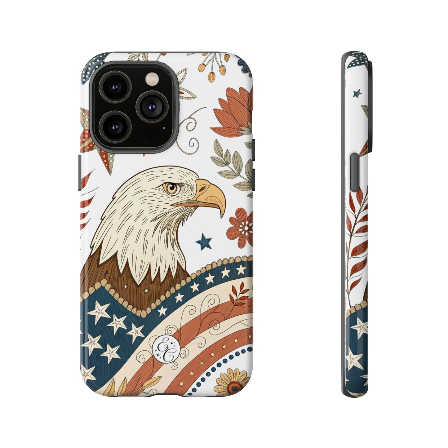Boho Patriotic Eagle Tough Phone Case