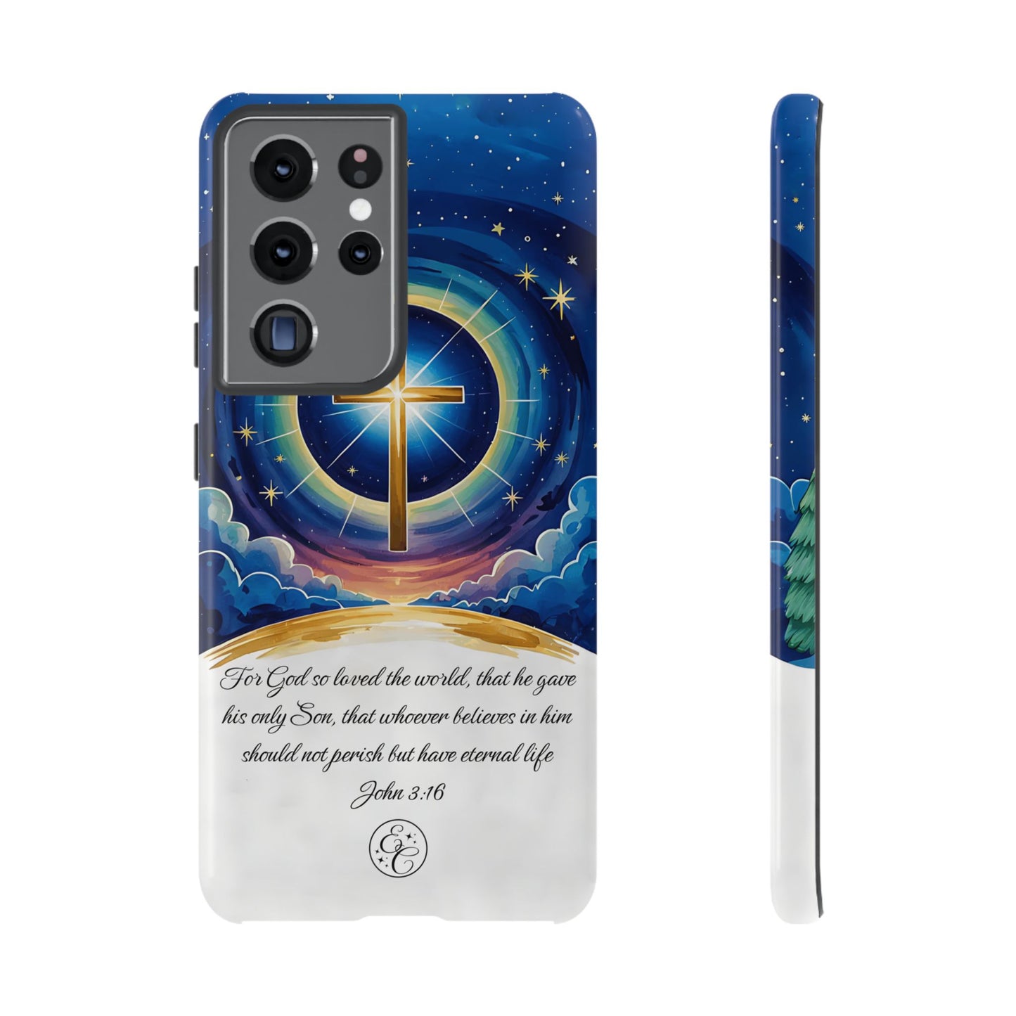 Celestial Cross - John 3:16 Tough Phone Case