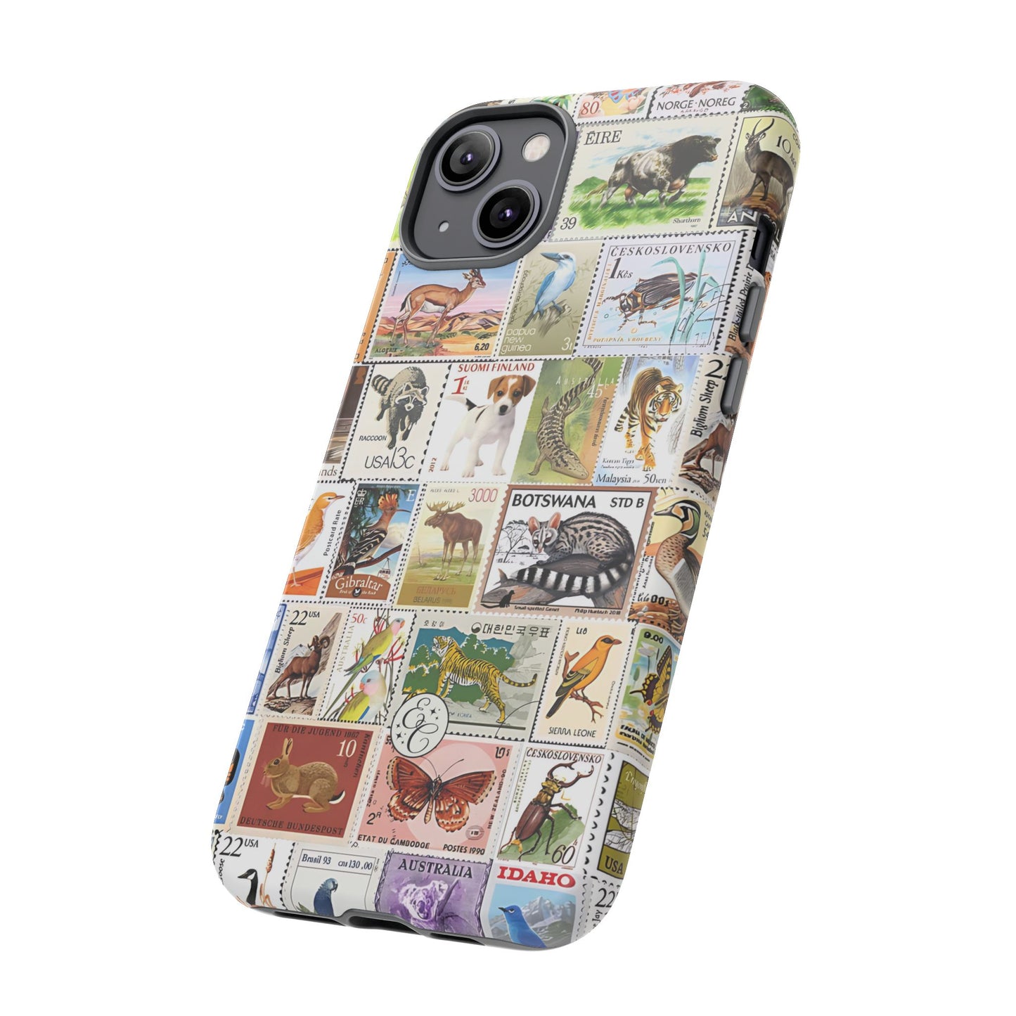 Wildlife Stamp Collage Tough Phone Case