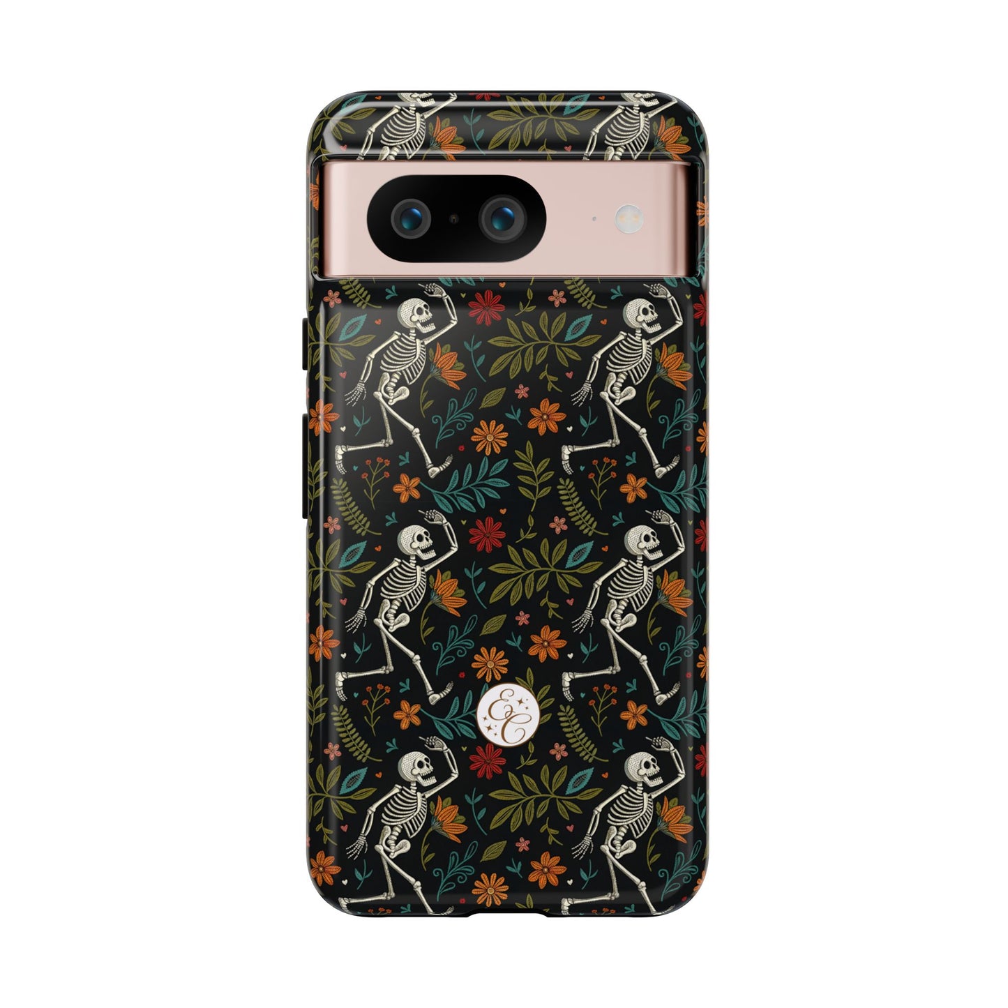 Halloween Boho Skeleton Pattern Tough Phone Case
