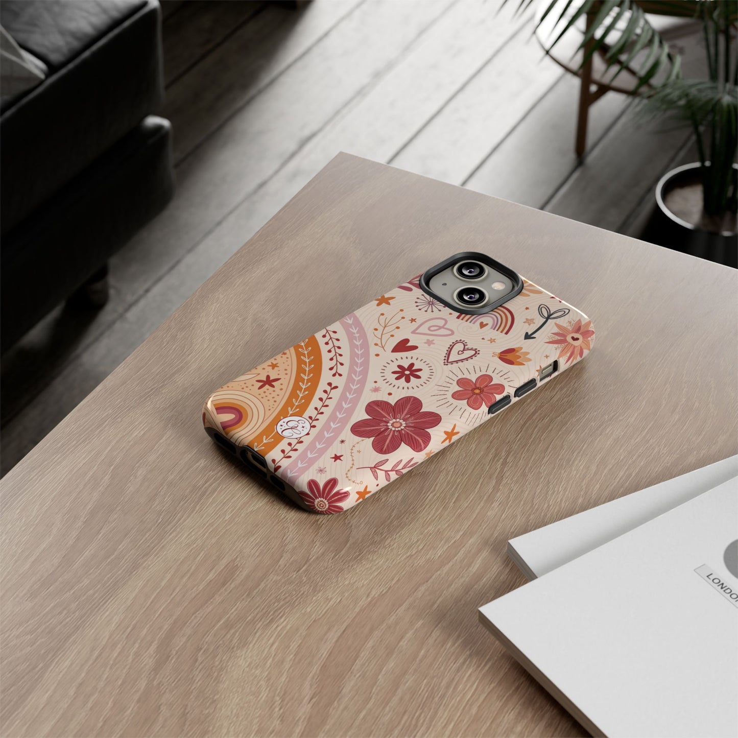 Lesbian Boho Doodle Tough Phone Case