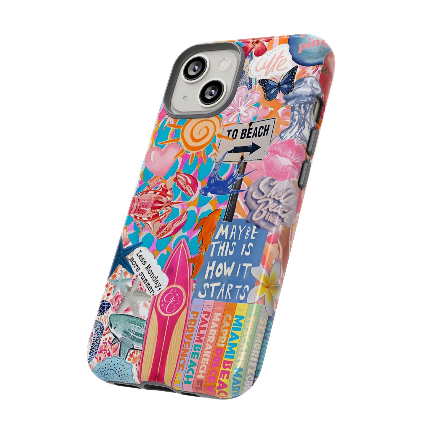 Colorful Beach Collage Tough Phone Case