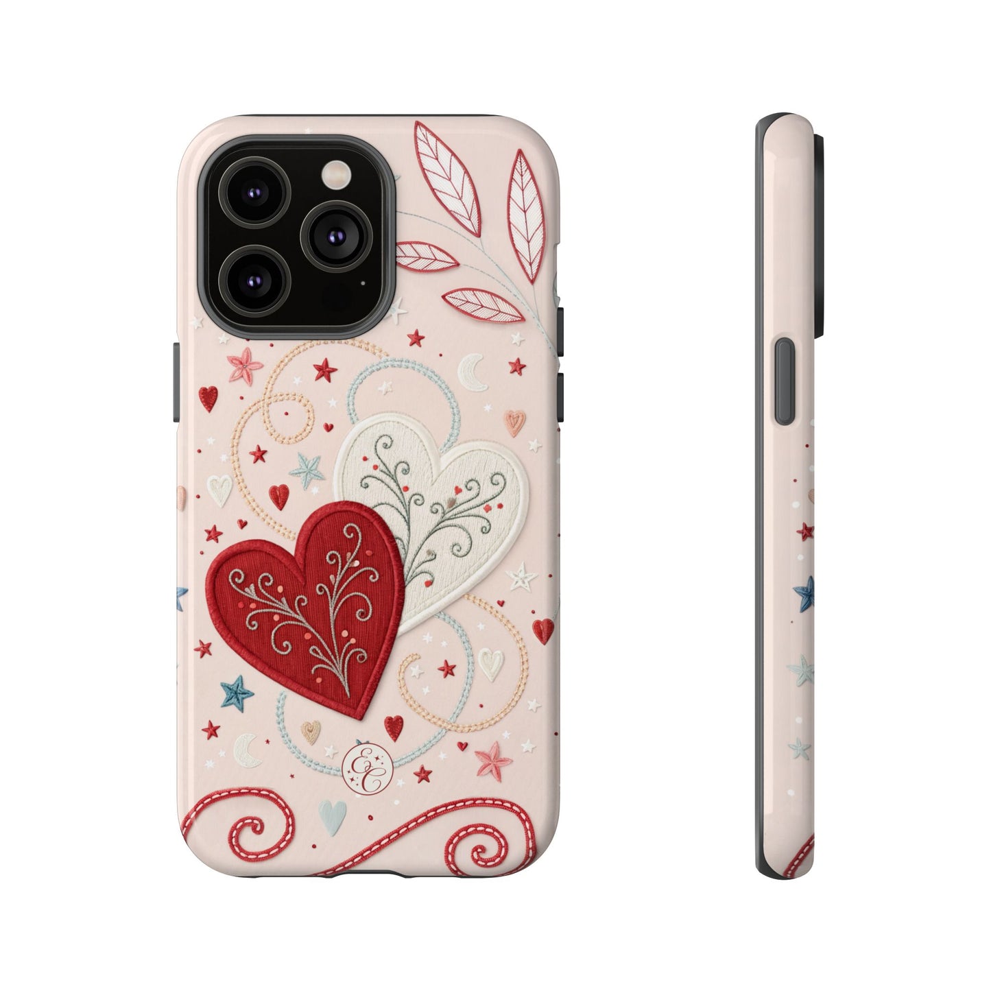Interlinked Hearts Design Tough Phone Case