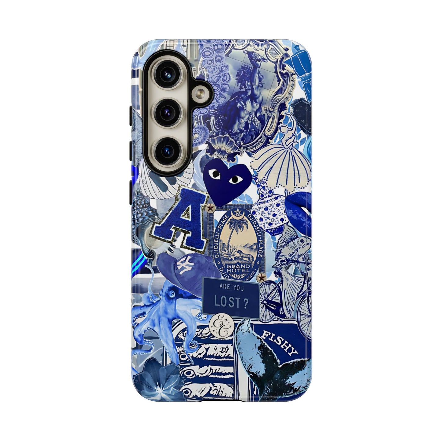 Blue Collage Tough Phone Case