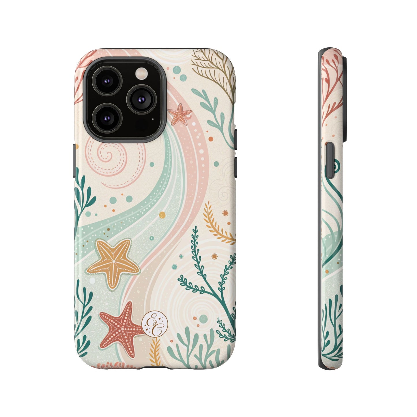 Pink Ocean Boho Doodle Tough Phone Case