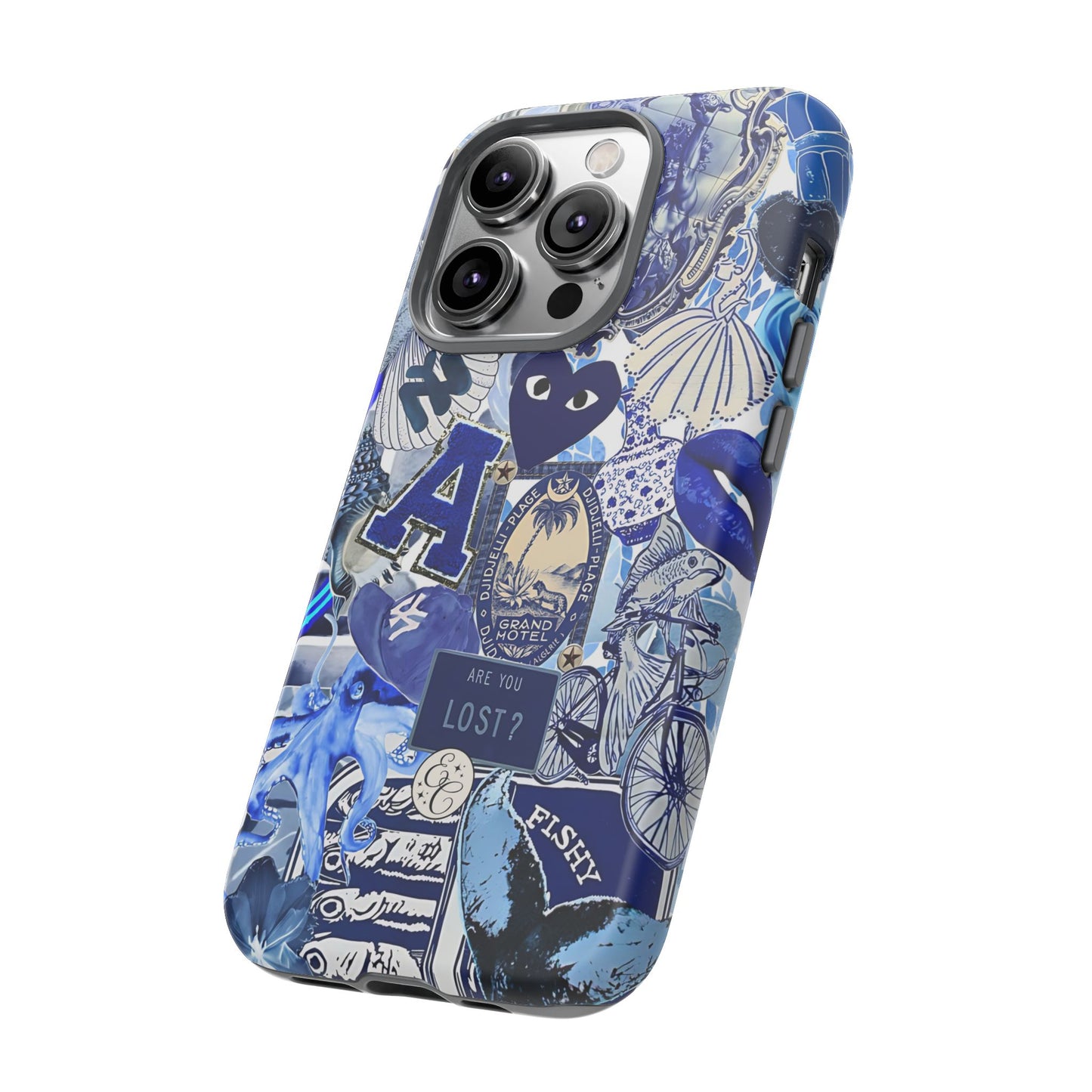 Blue Collage Tough Phone Case