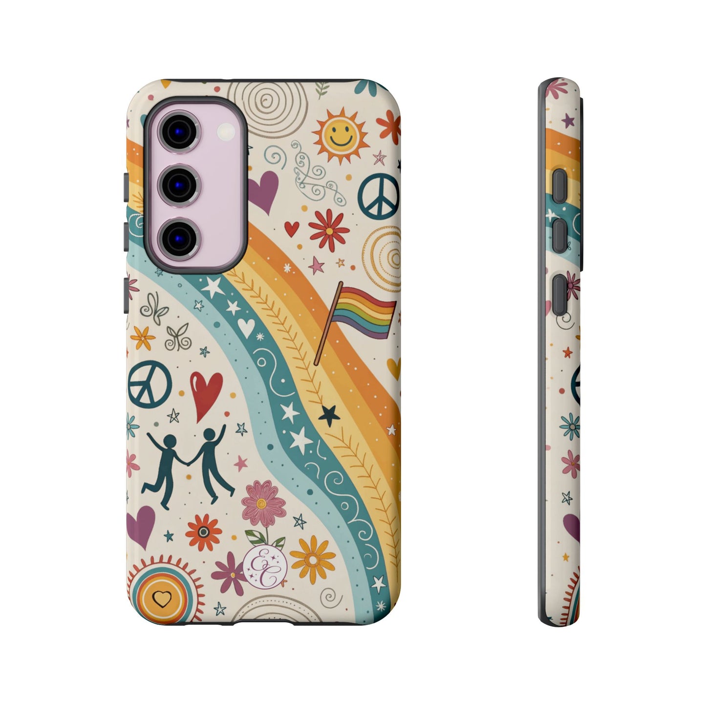 LGTBQ+ Pride Boho Doodle Tough Phone Case