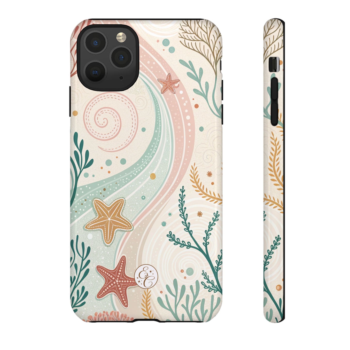 Pink Ocean Boho Doodle Tough Phone Case