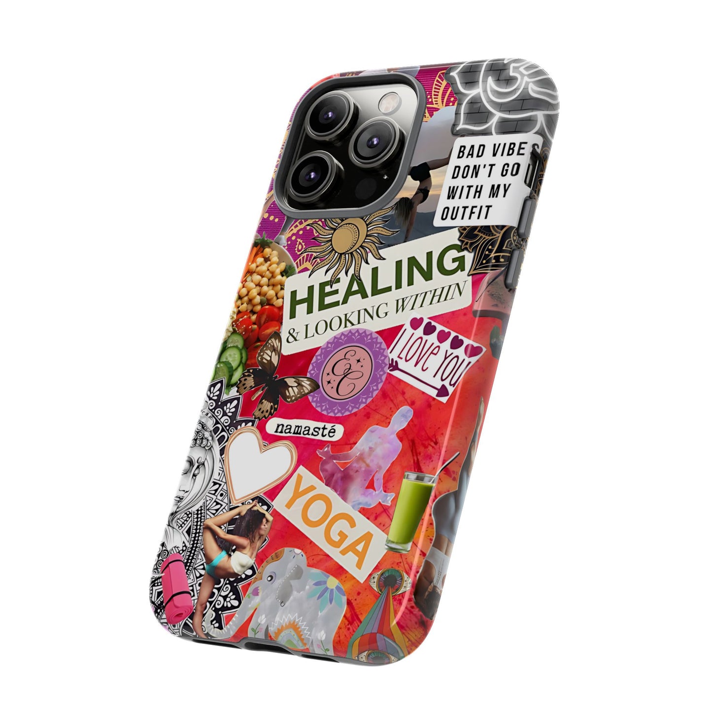 Yoga and Meditation Collage Tough Phone Case