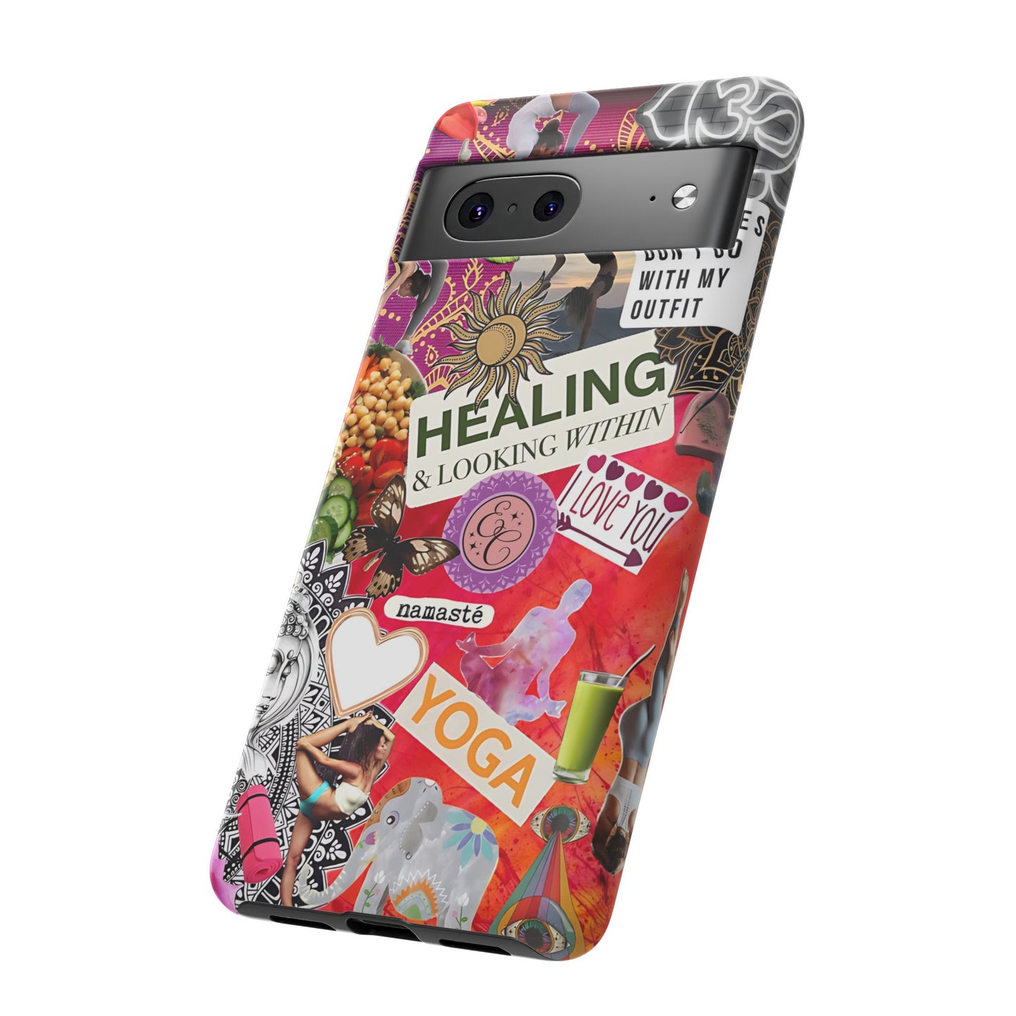 Yoga and Meditation Collage Tough Phone Case
