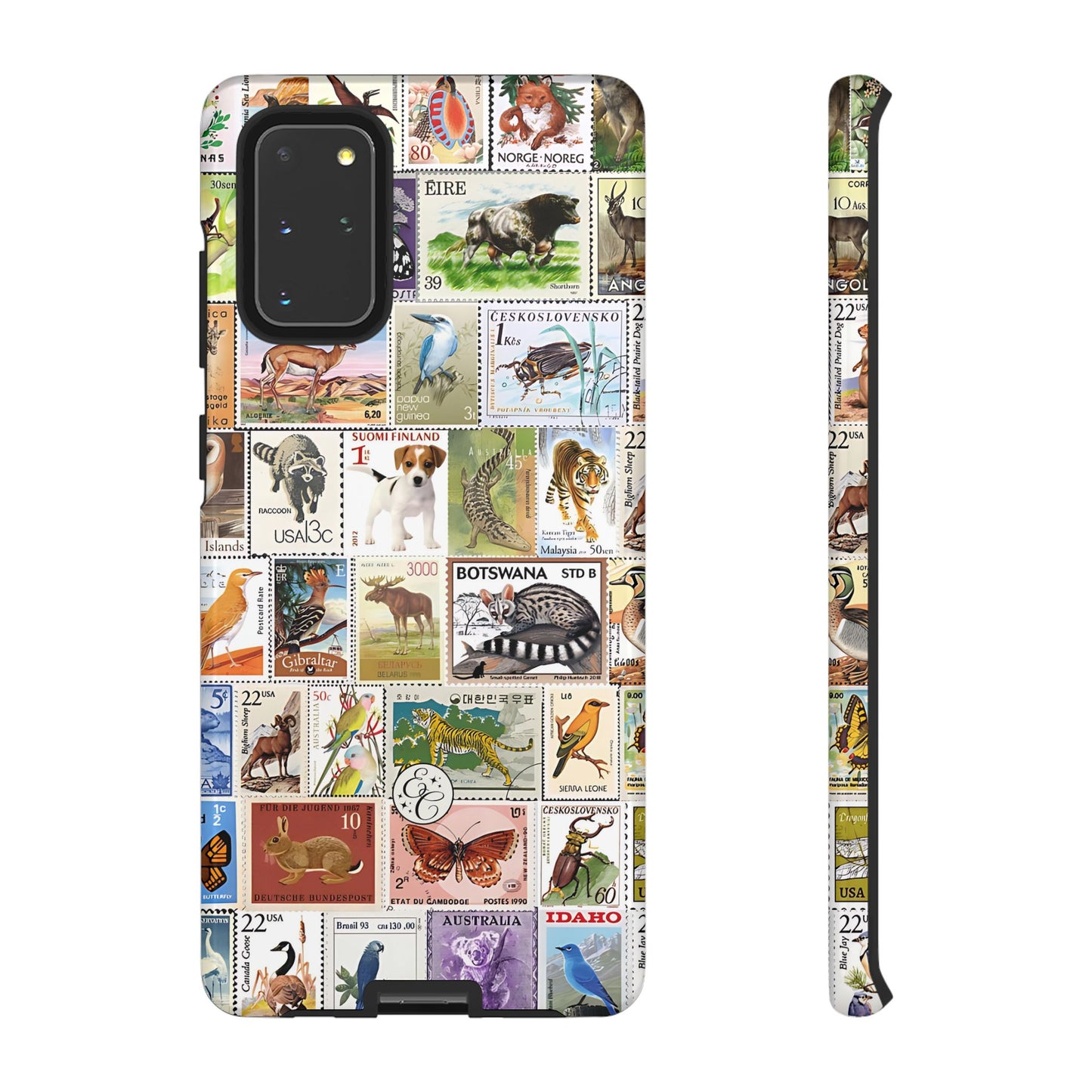 Wildlife Stamp Collage Tough Phone Case