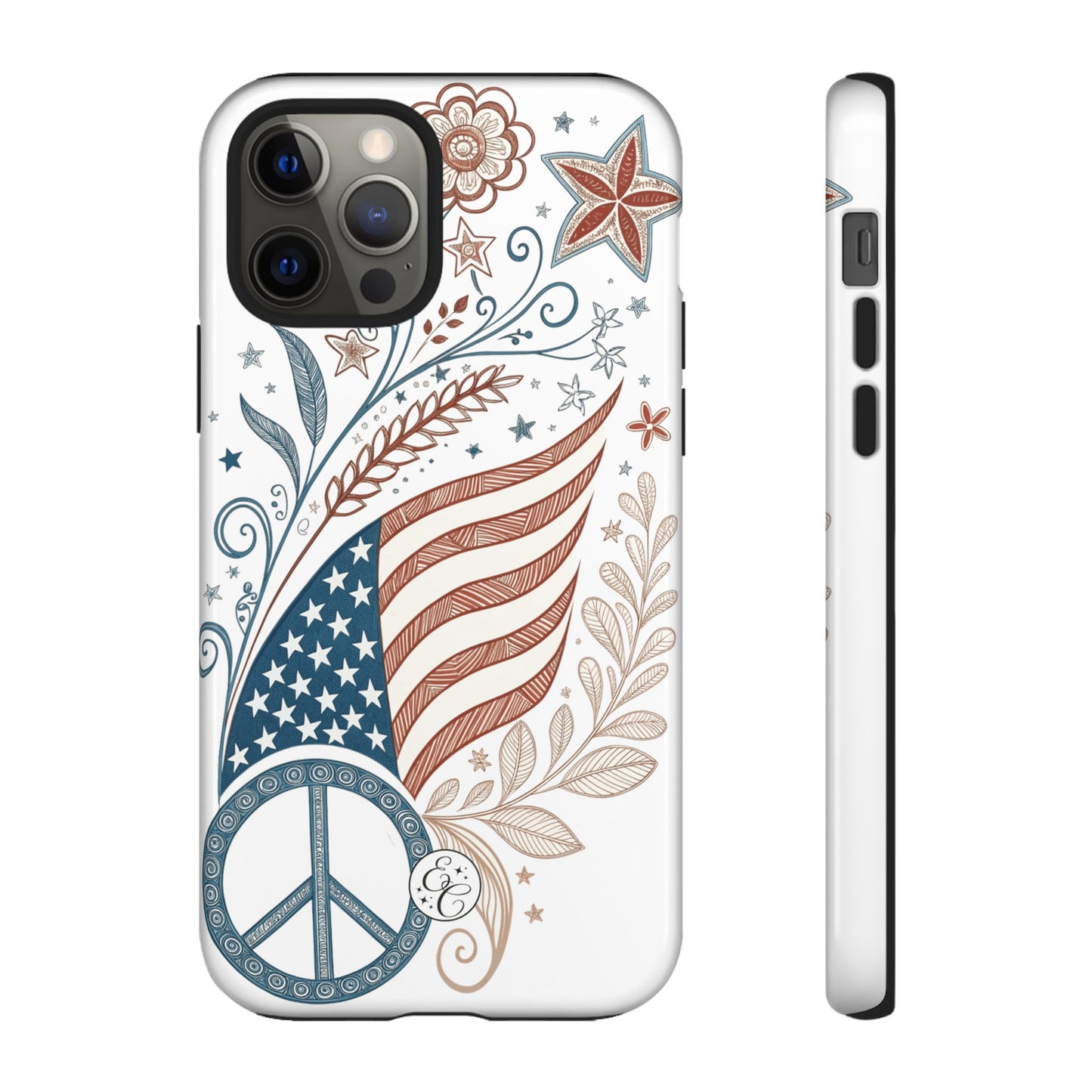 Boho American Flag Tough Phone Case