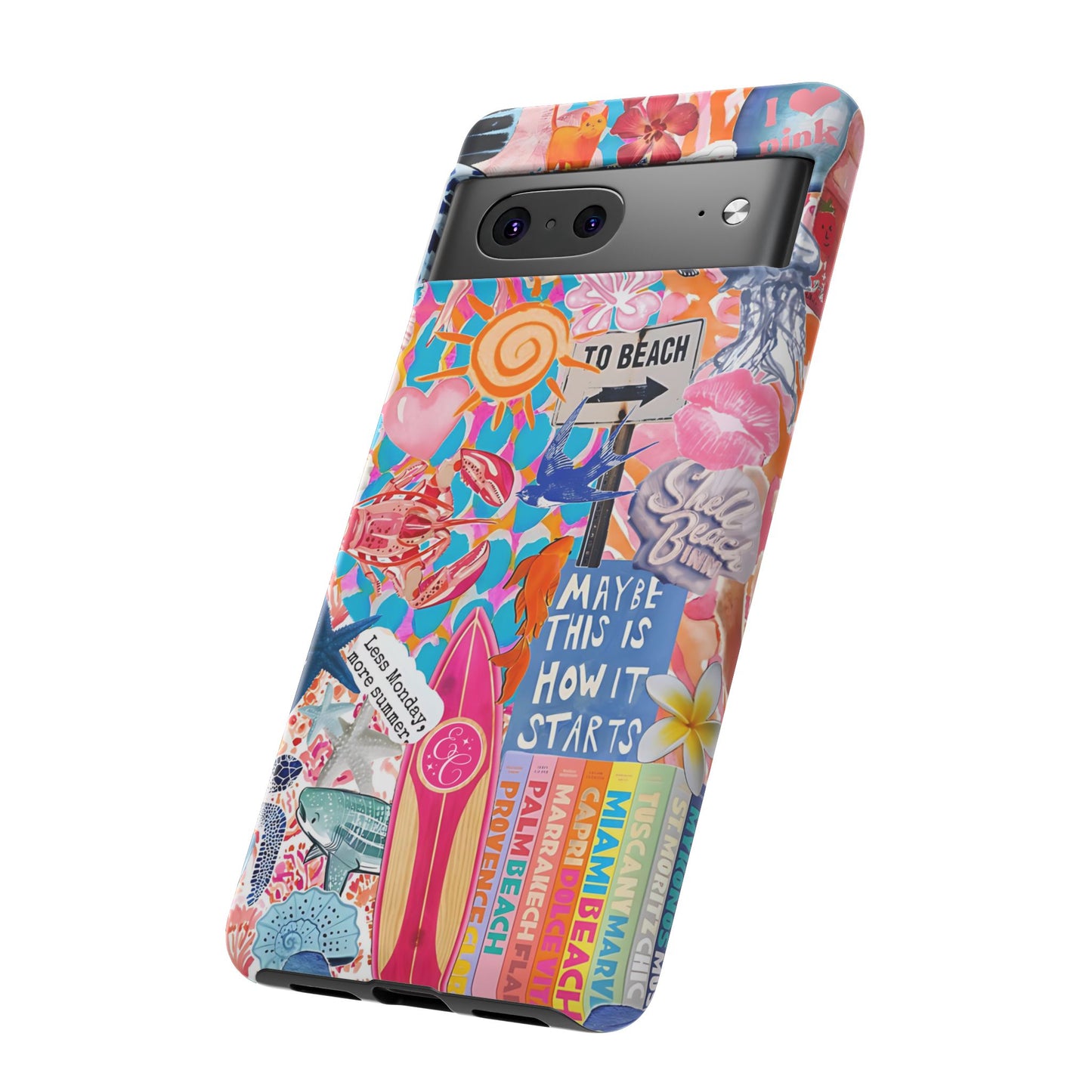 Colorful Beach Collage Tough Phone Case