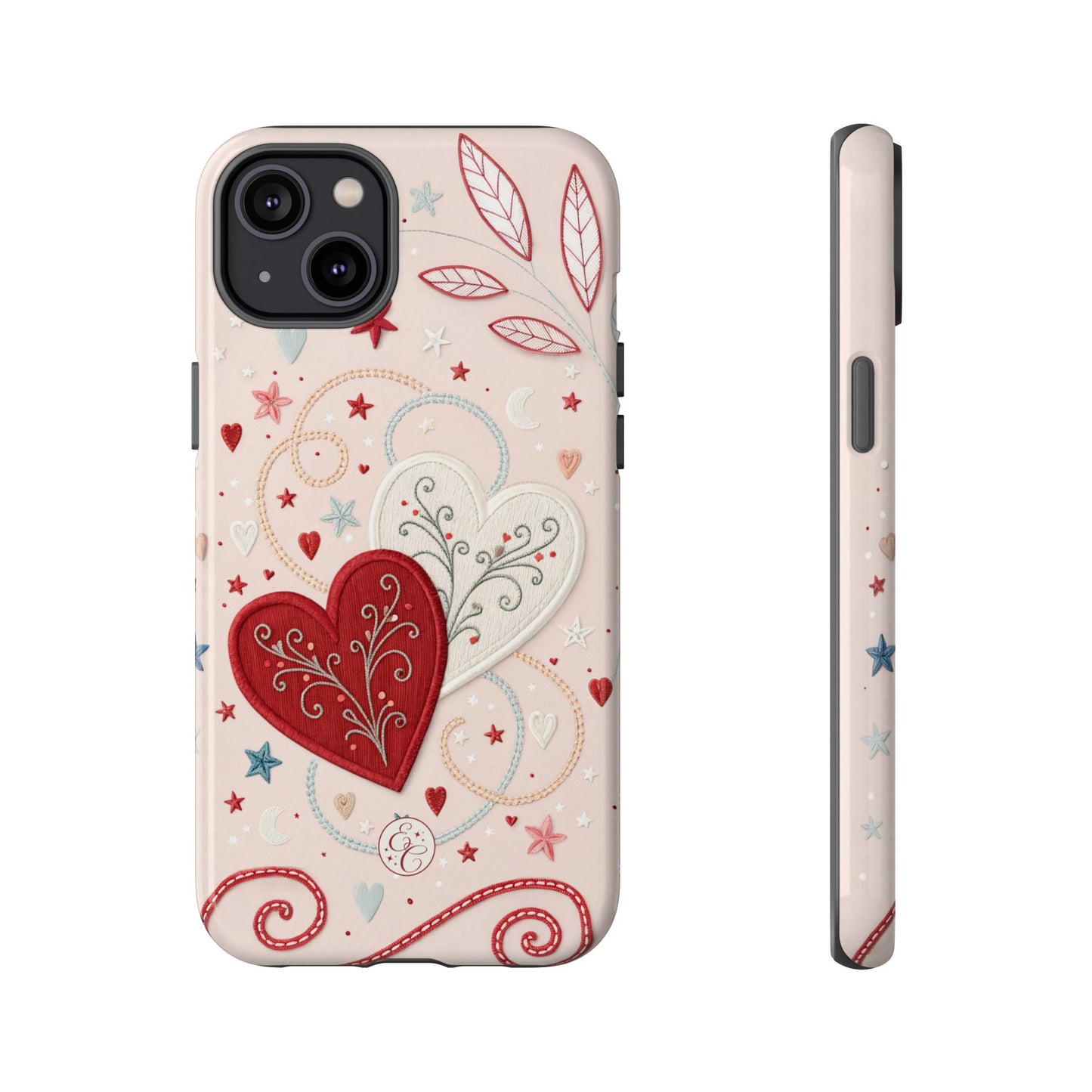 Interlinked Hearts Design Tough Phone Case