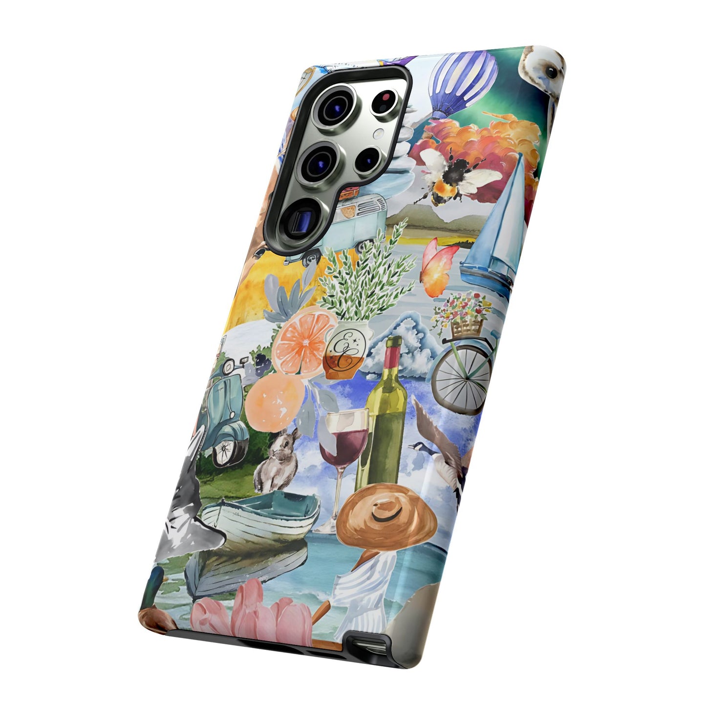Vintage Travel Collage Tough Phone Case
