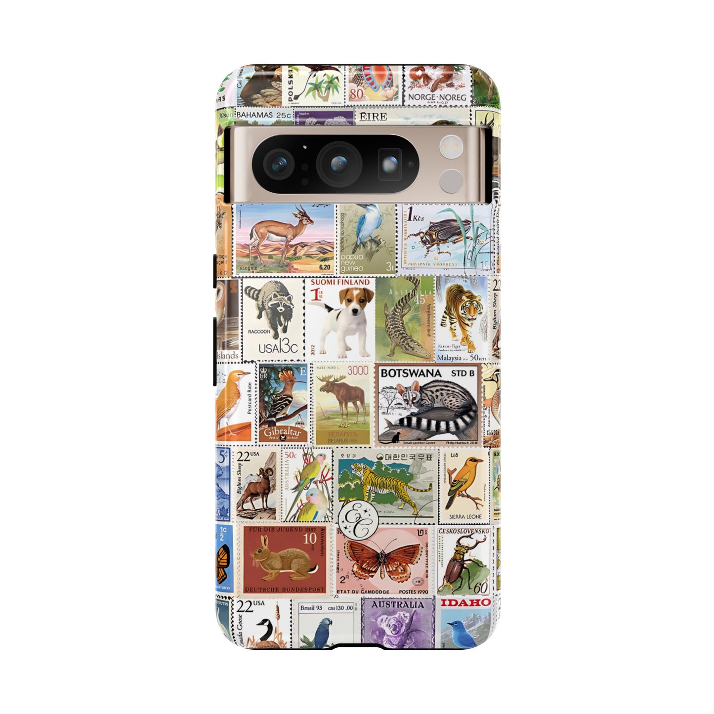 Wildlife Stamp Collage Tough Phone Case