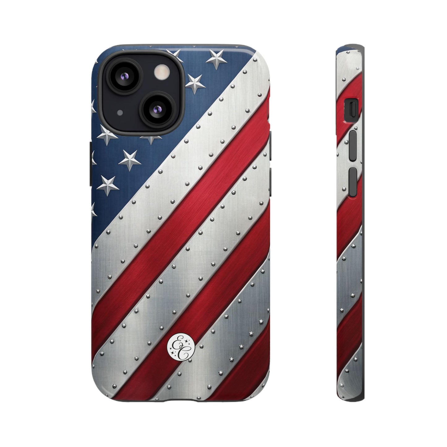 Metallic American Flag Tough Phone Case