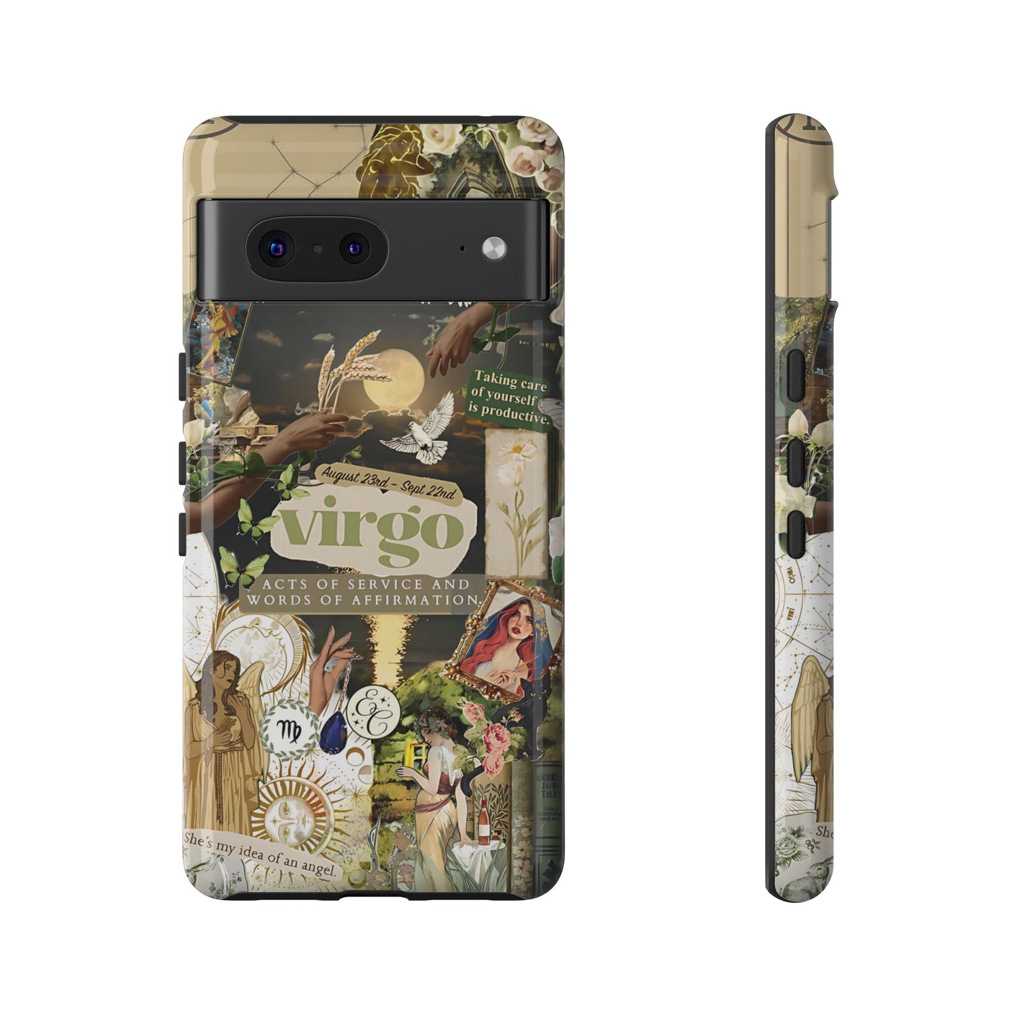 Virgo Vintage Zodiac Collage Tough Phone Case