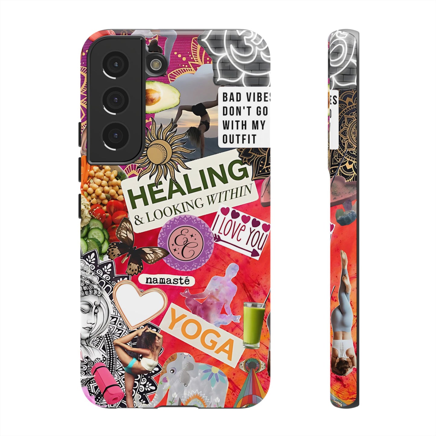 Yoga and Meditation Collage Tough Phone Case