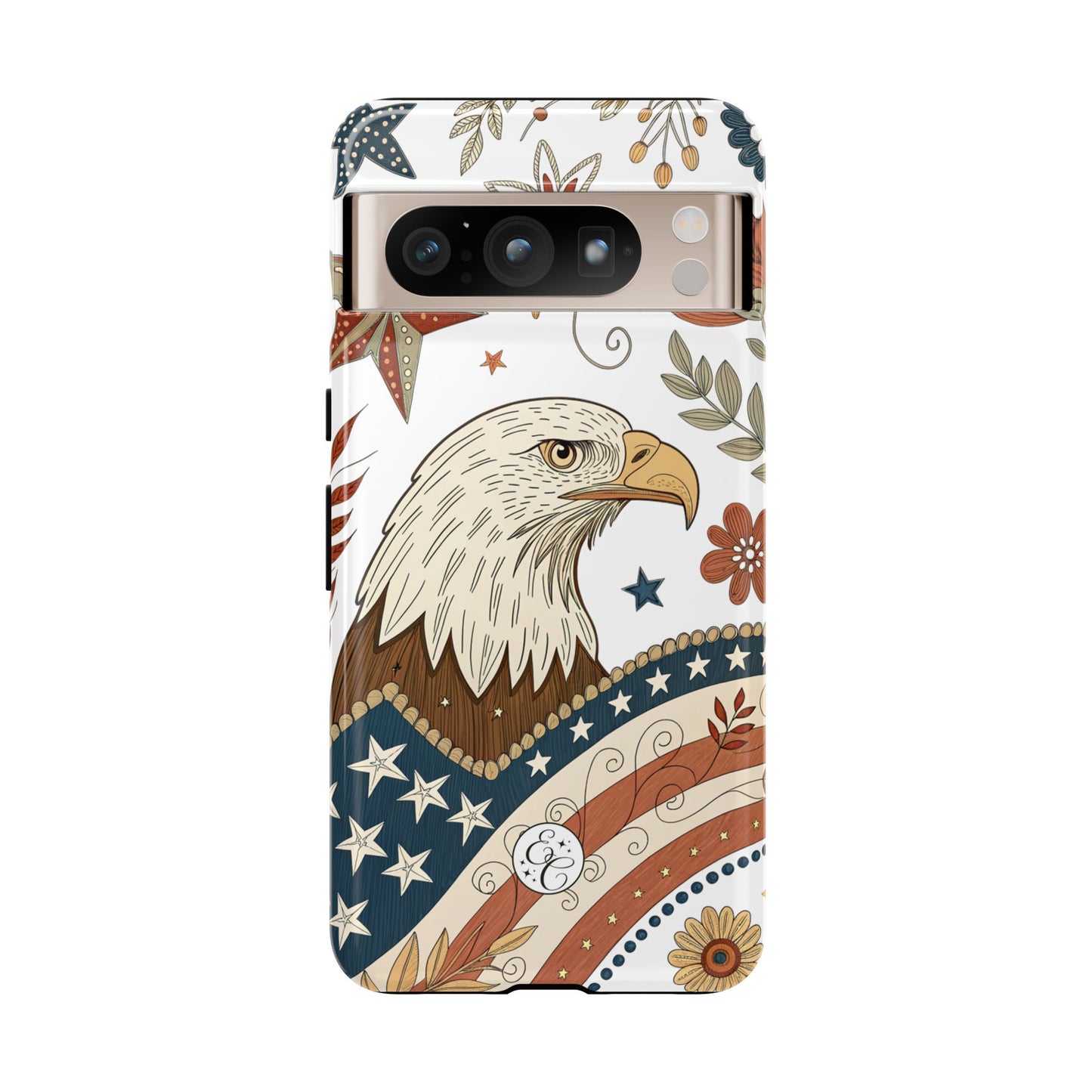 Boho Patriotic Eagle Tough Phone Case