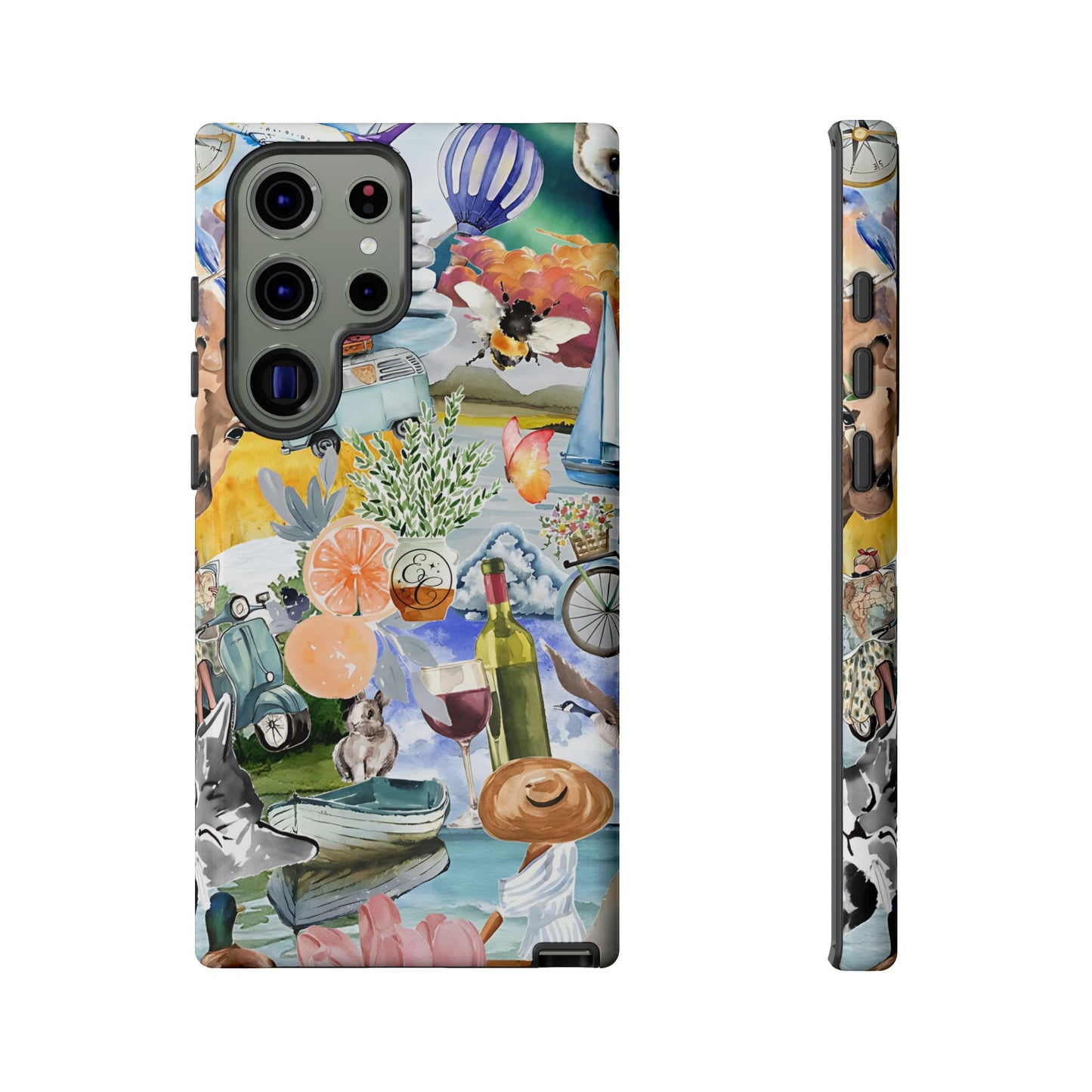 Vintage Travel Collage Tough Phone Case