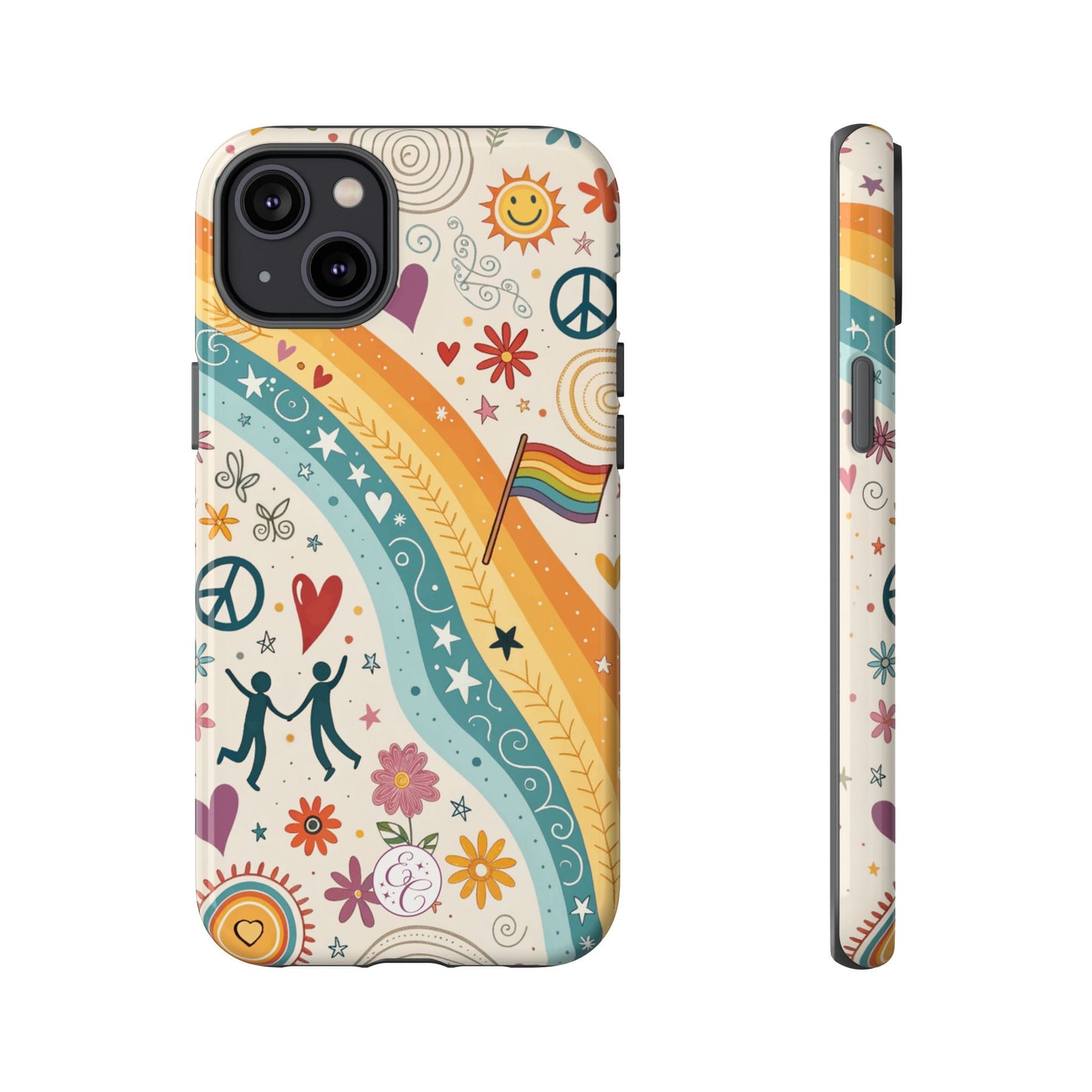 LGTBQ+ Pride Boho Doodle Tough Phone Case