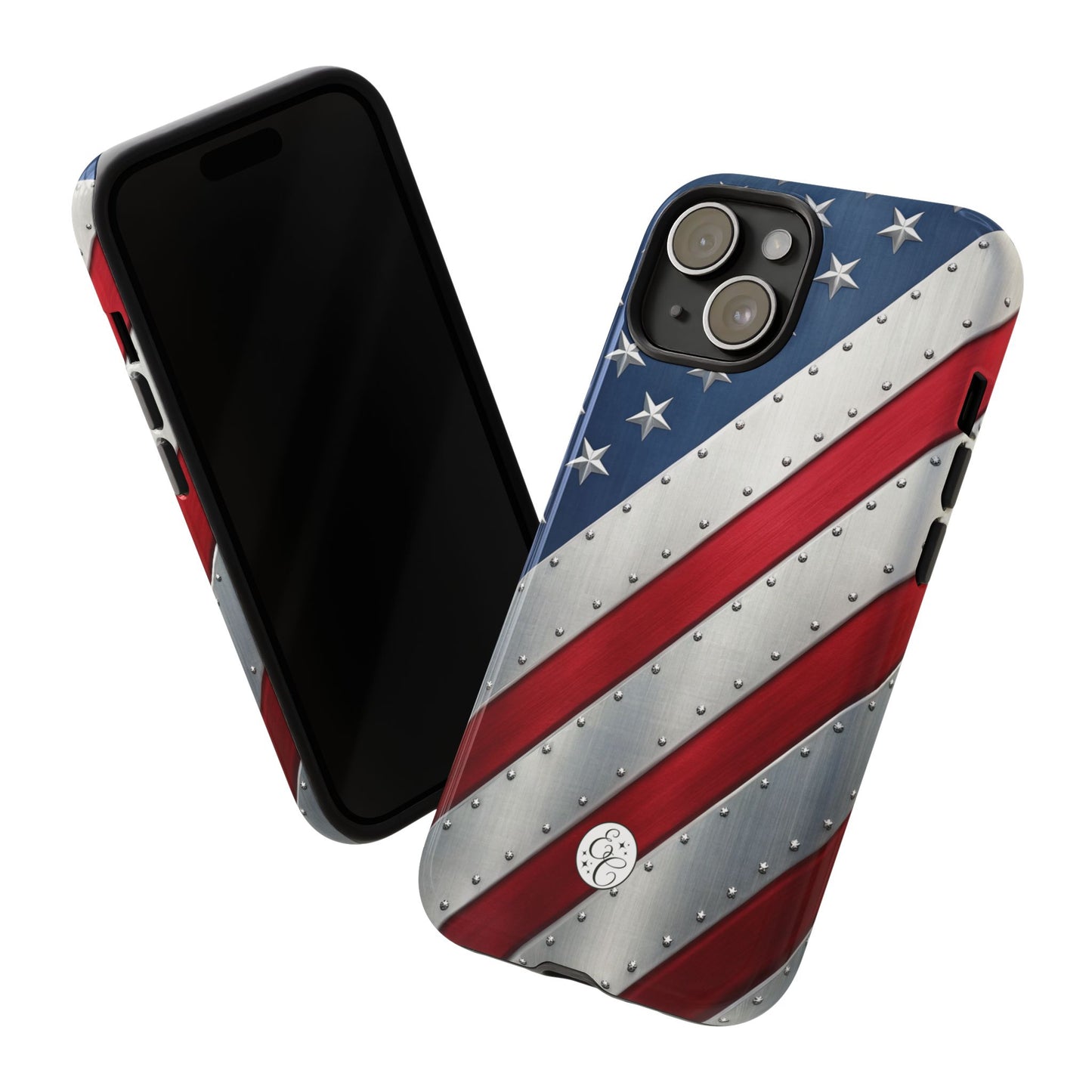 Metallic American Flag Tough Phone Case
