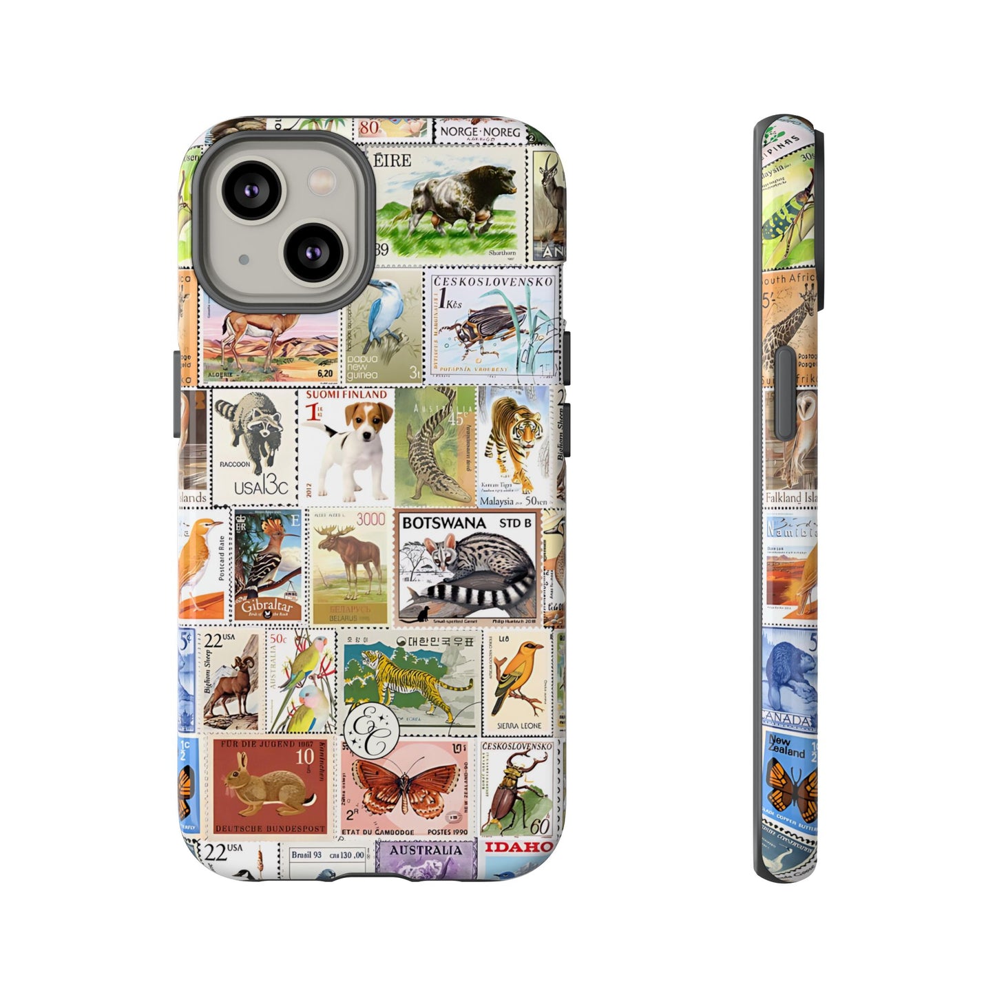 Wildlife Stamp Collage Tough Phone Case