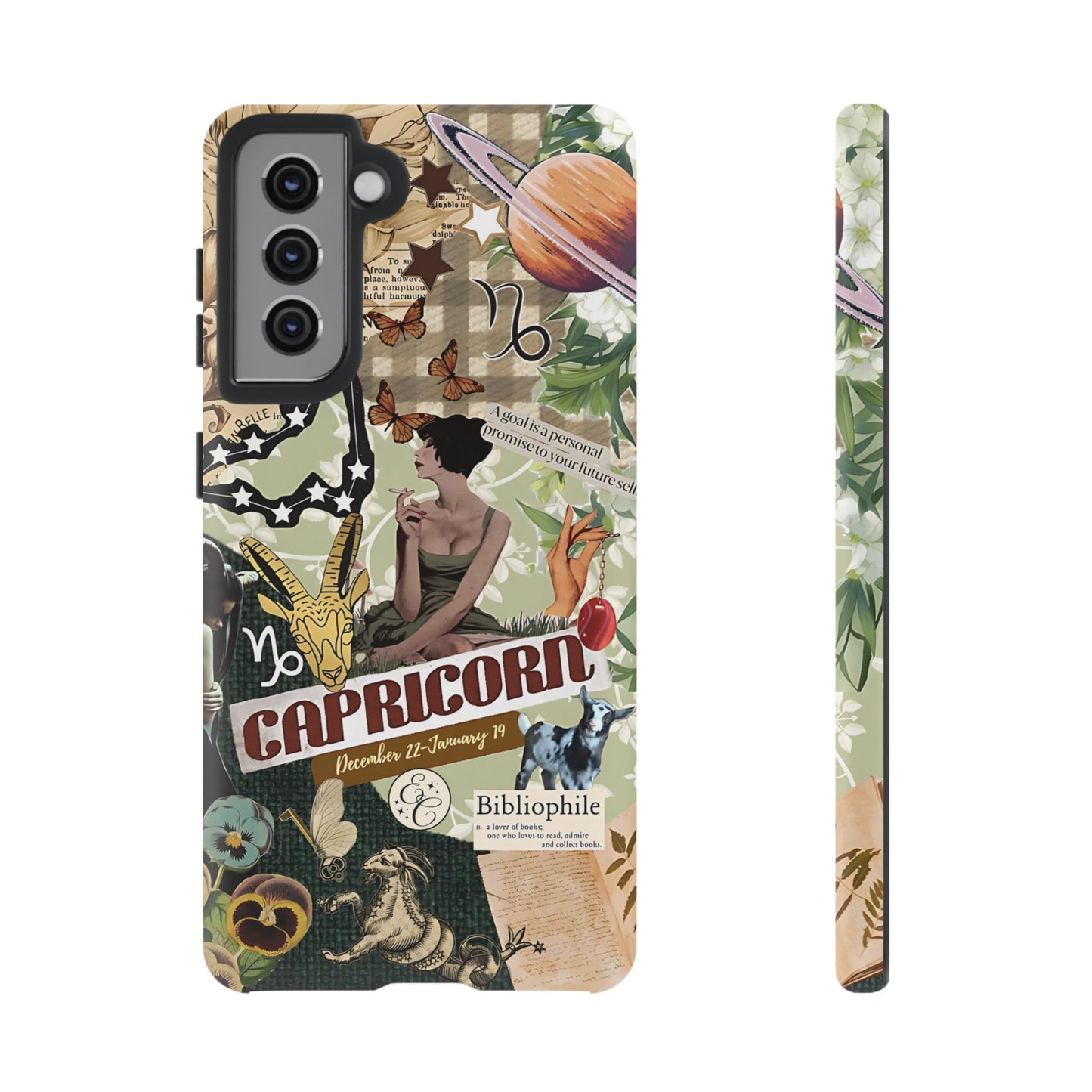 Capricorn Retro Zodiac Collage Tough Phone Case