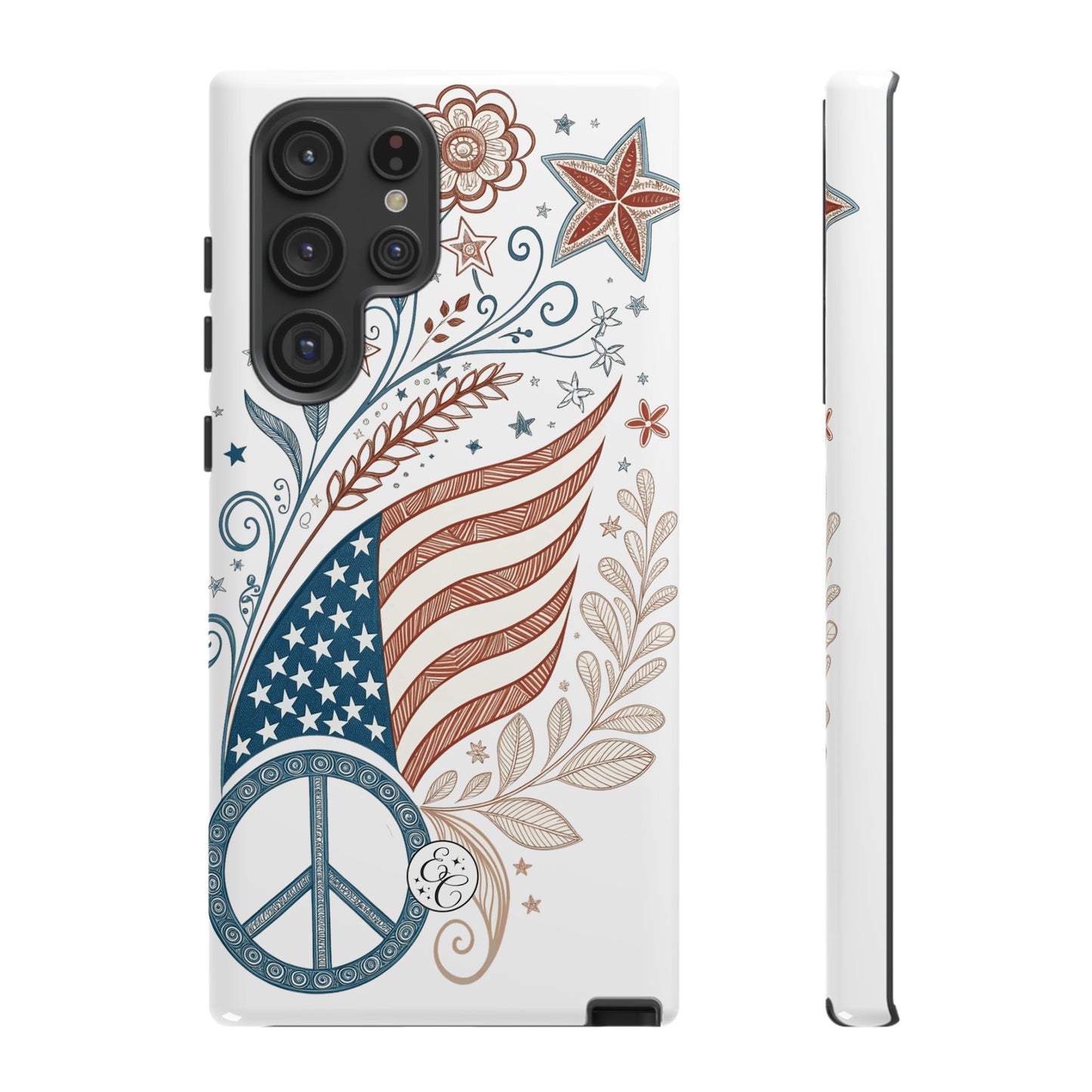 Boho American Flag Tough Phone Case