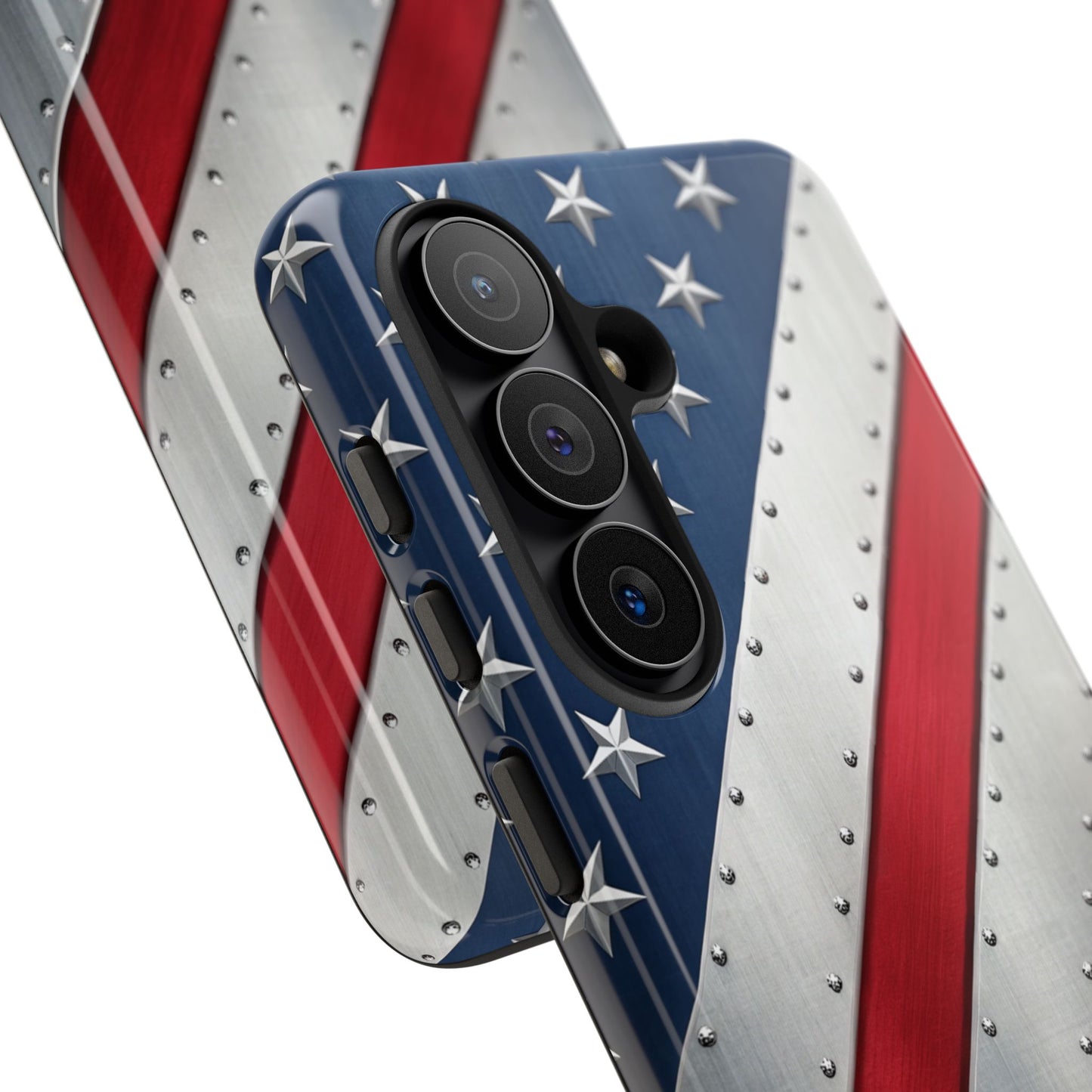 Metallic American Flag Tough Phone Case
