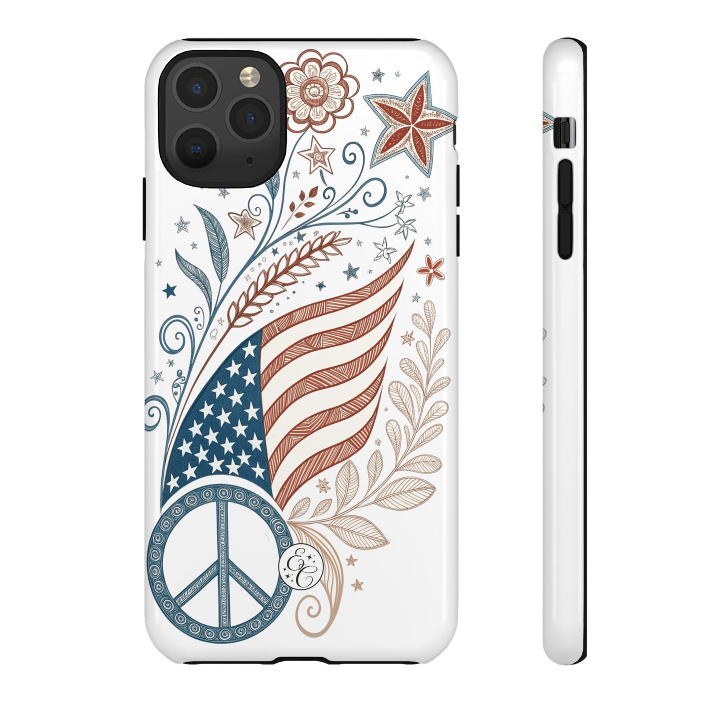 Boho American Flag Tough Phone Case
