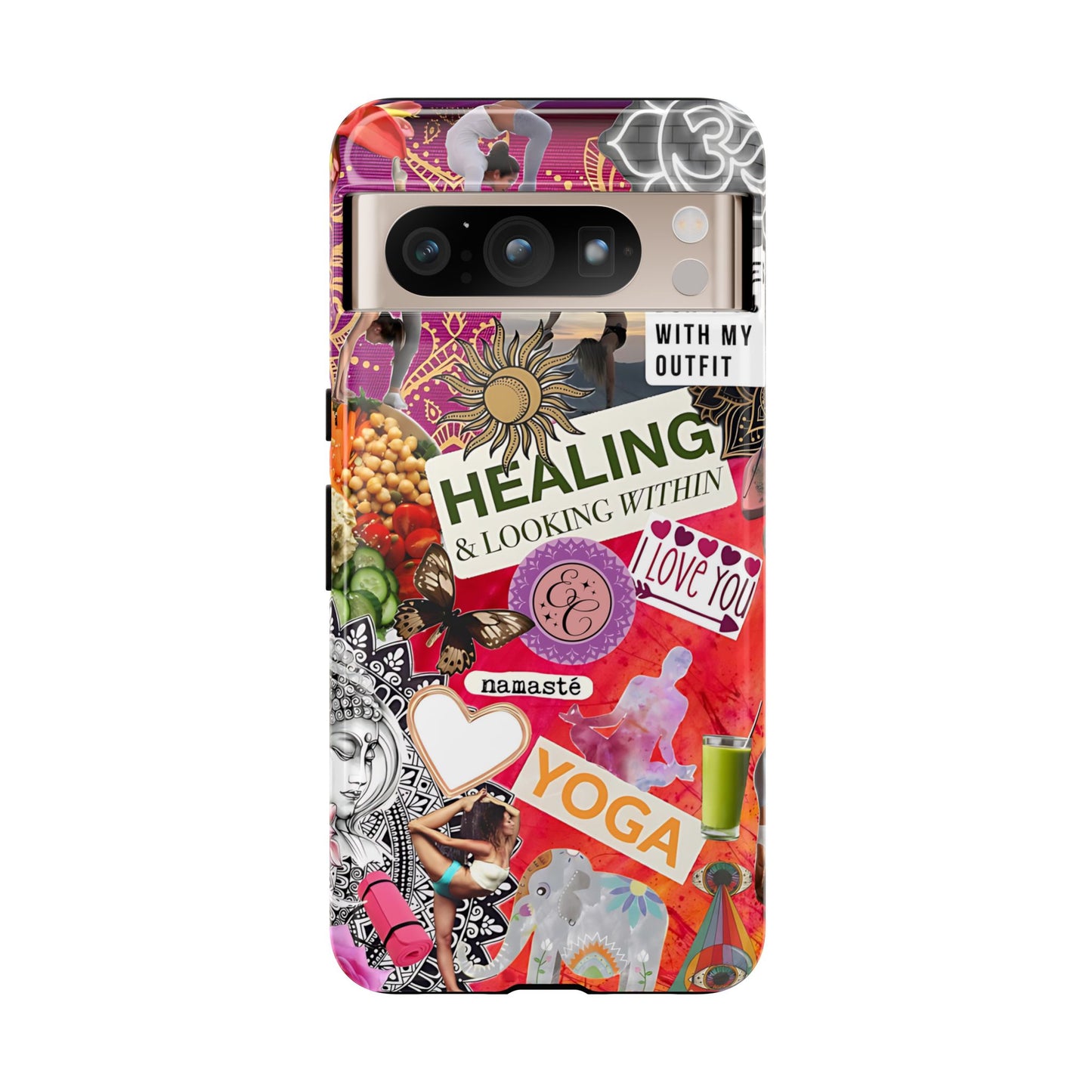 Yoga and Meditation Collage Tough Phone Case