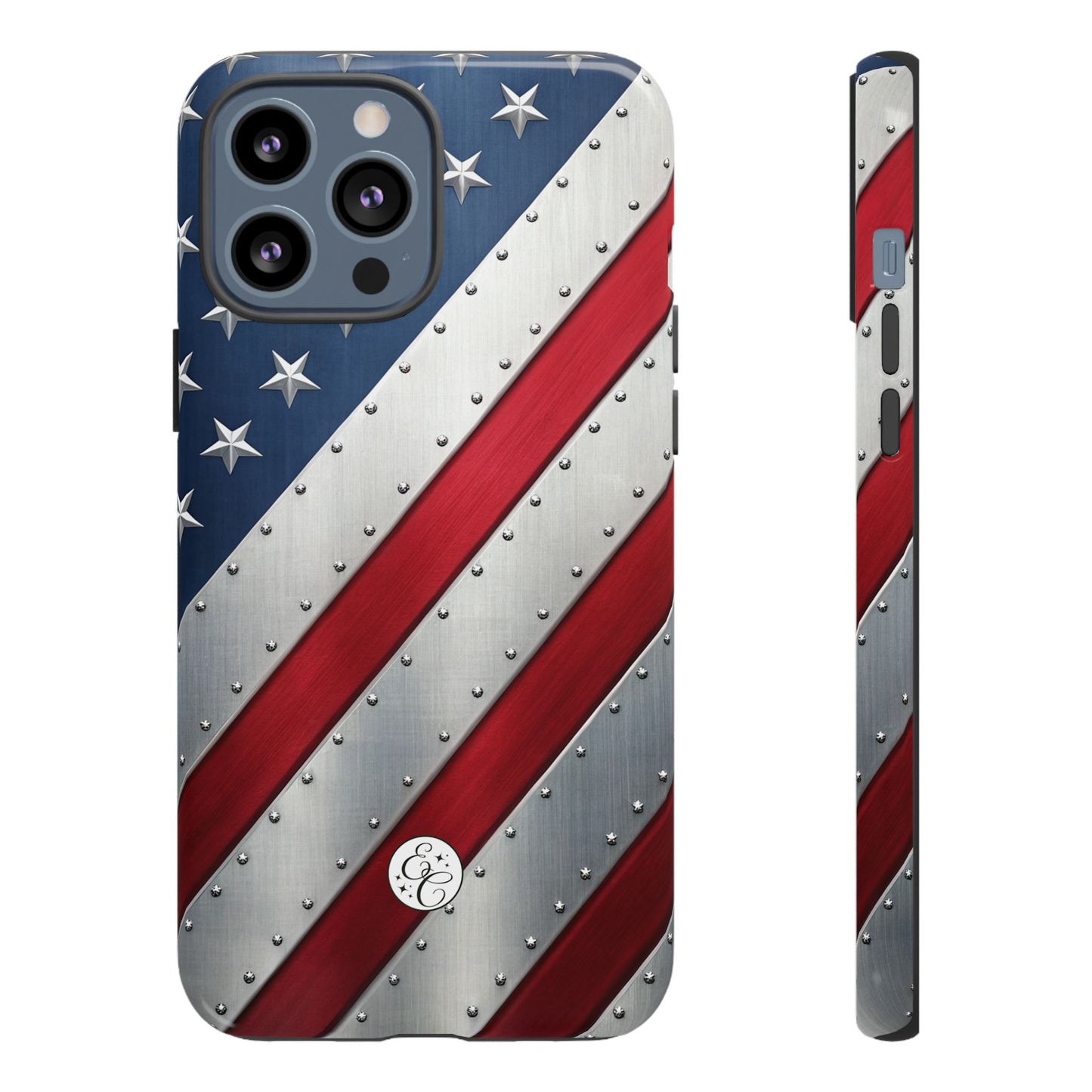 Metallic American Flag Tough Phone Case