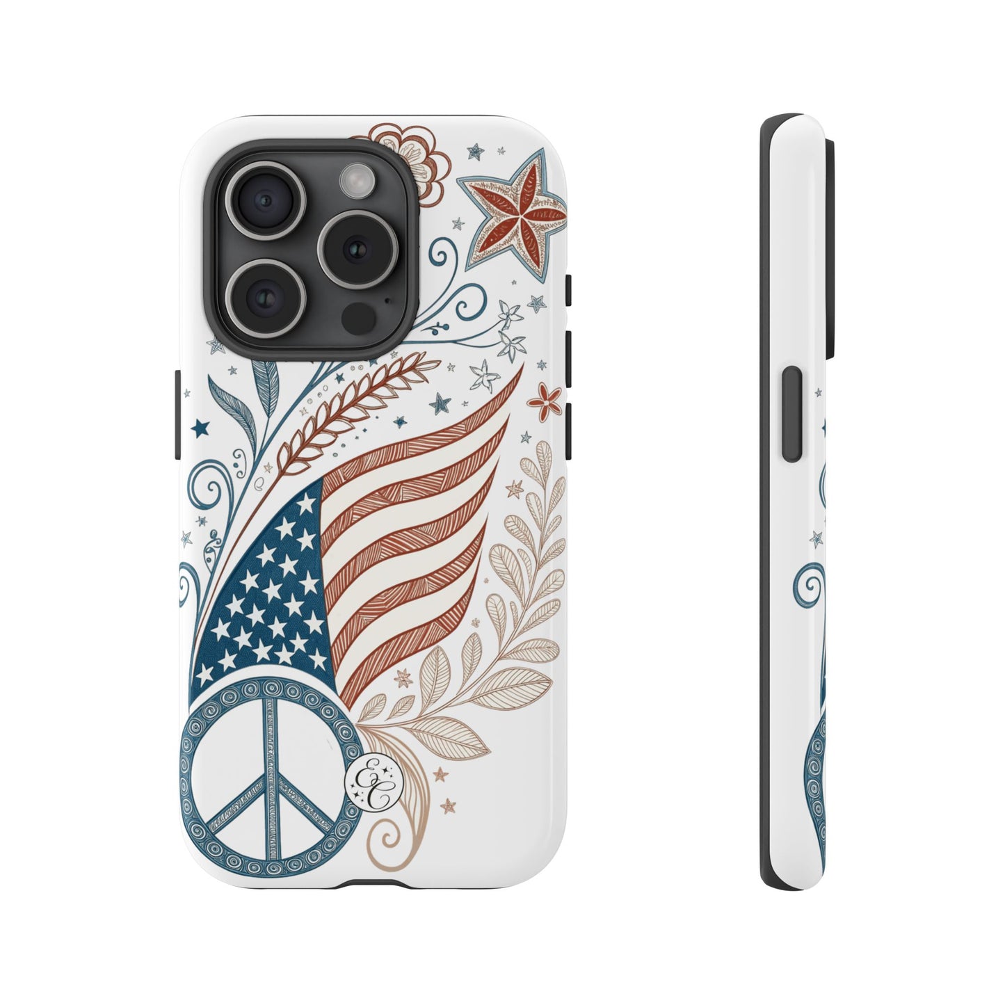 Boho American Flag Tough Phone Case
