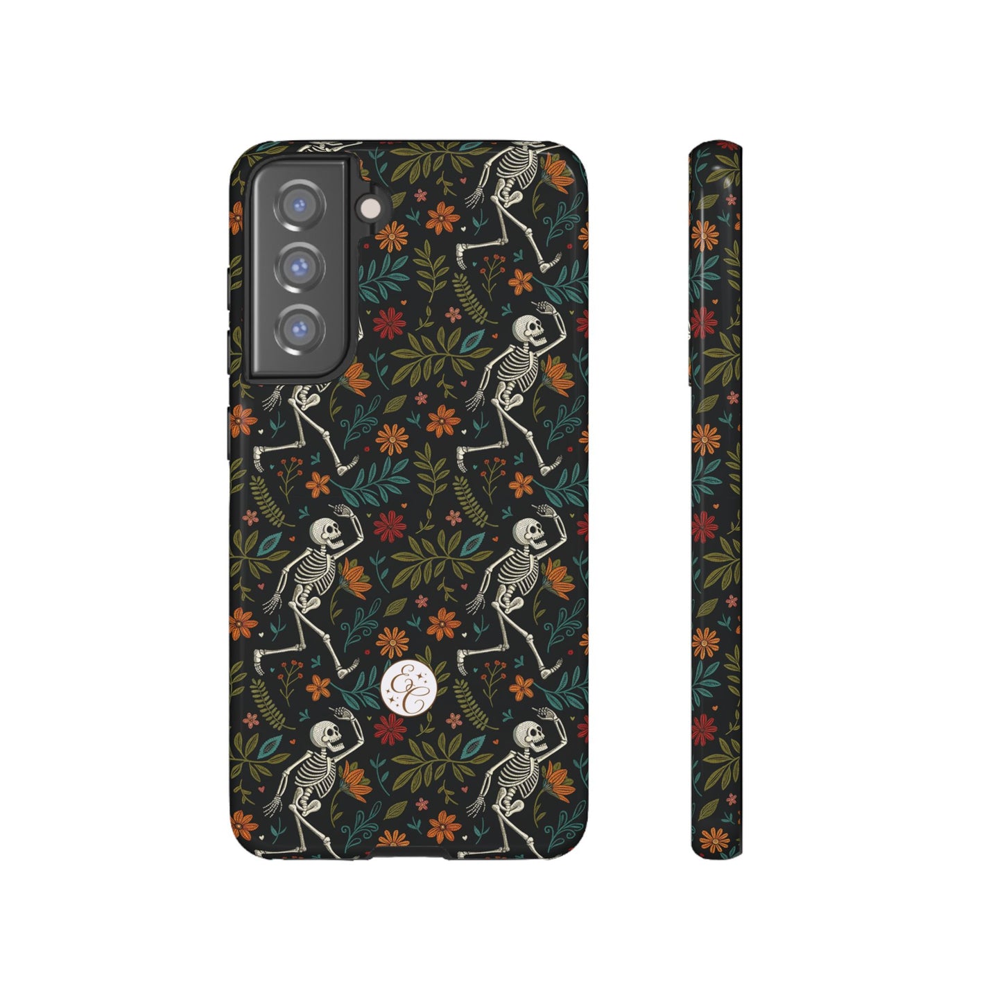 Halloween Boho Skeleton Pattern Tough Phone Case