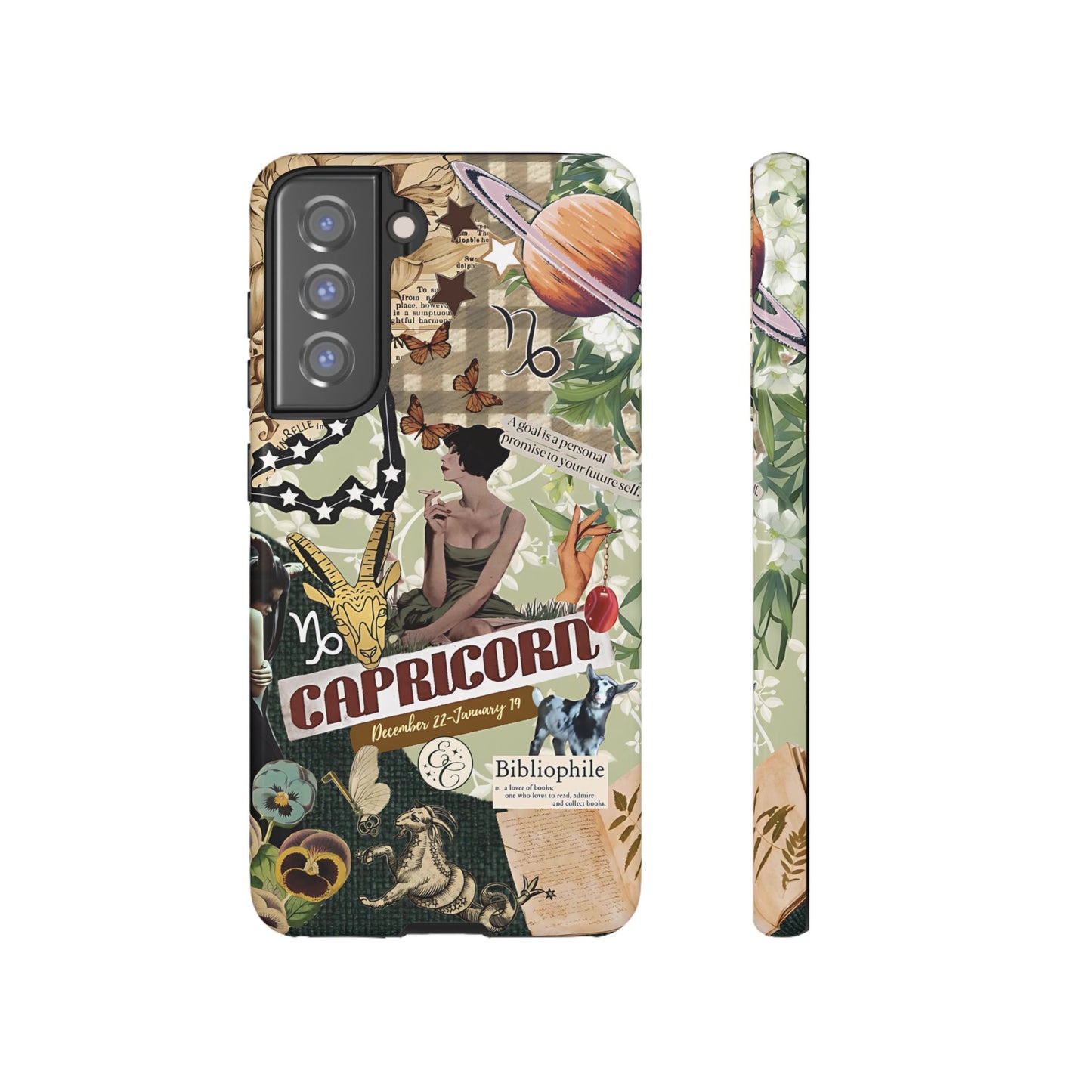 Capricorn Retro Zodiac Collage Tough Phone Case