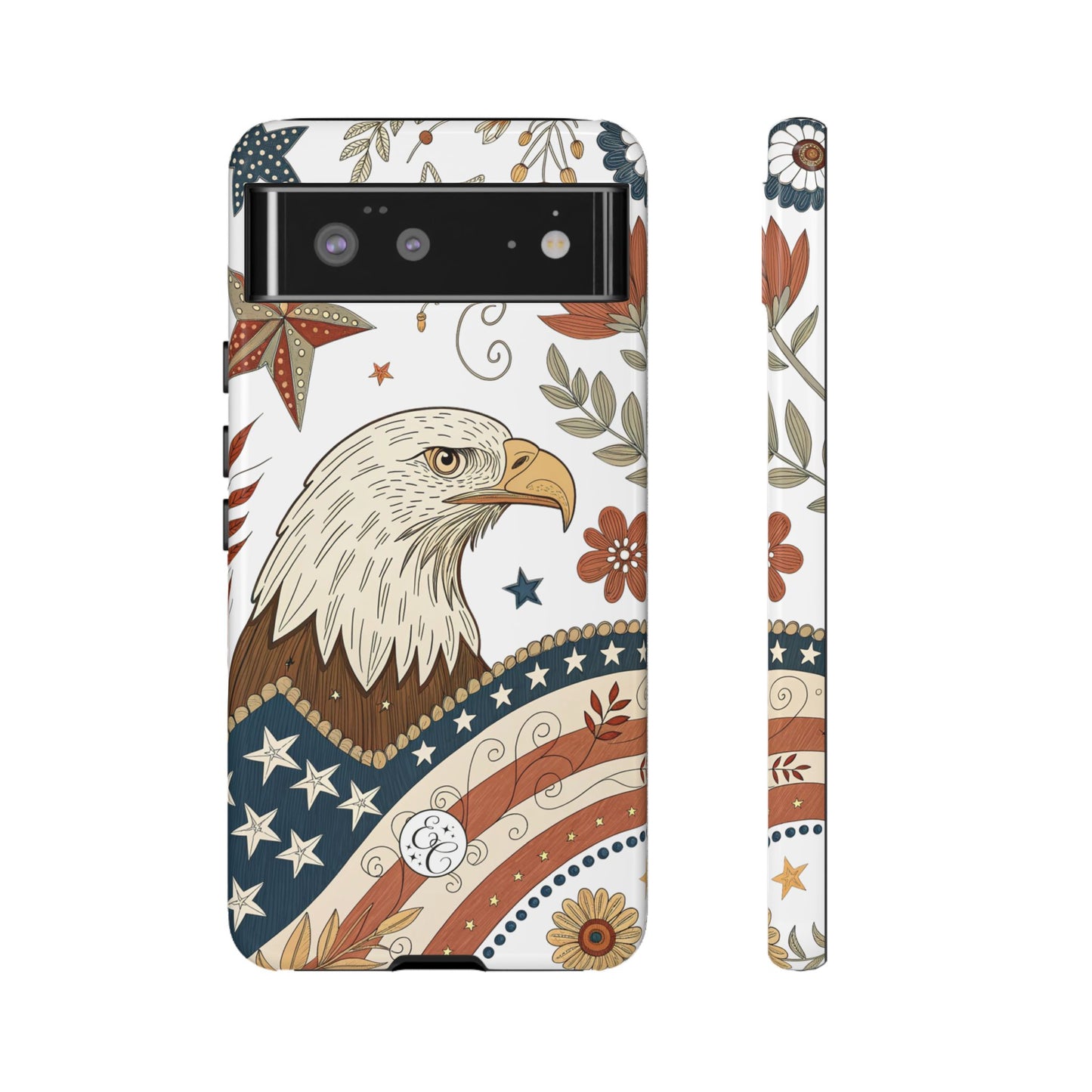 Boho Patriotic Eagle Tough Phone Case