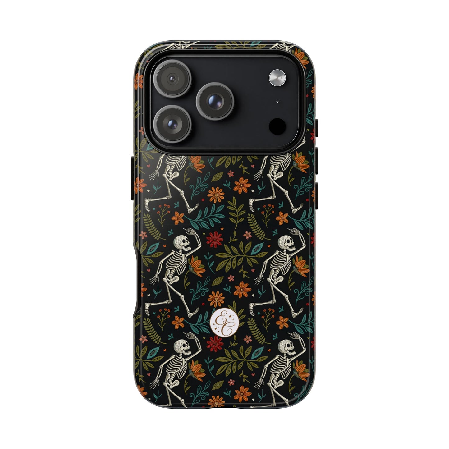 Halloween Boho Skeleton Pattern Tough Phone Case