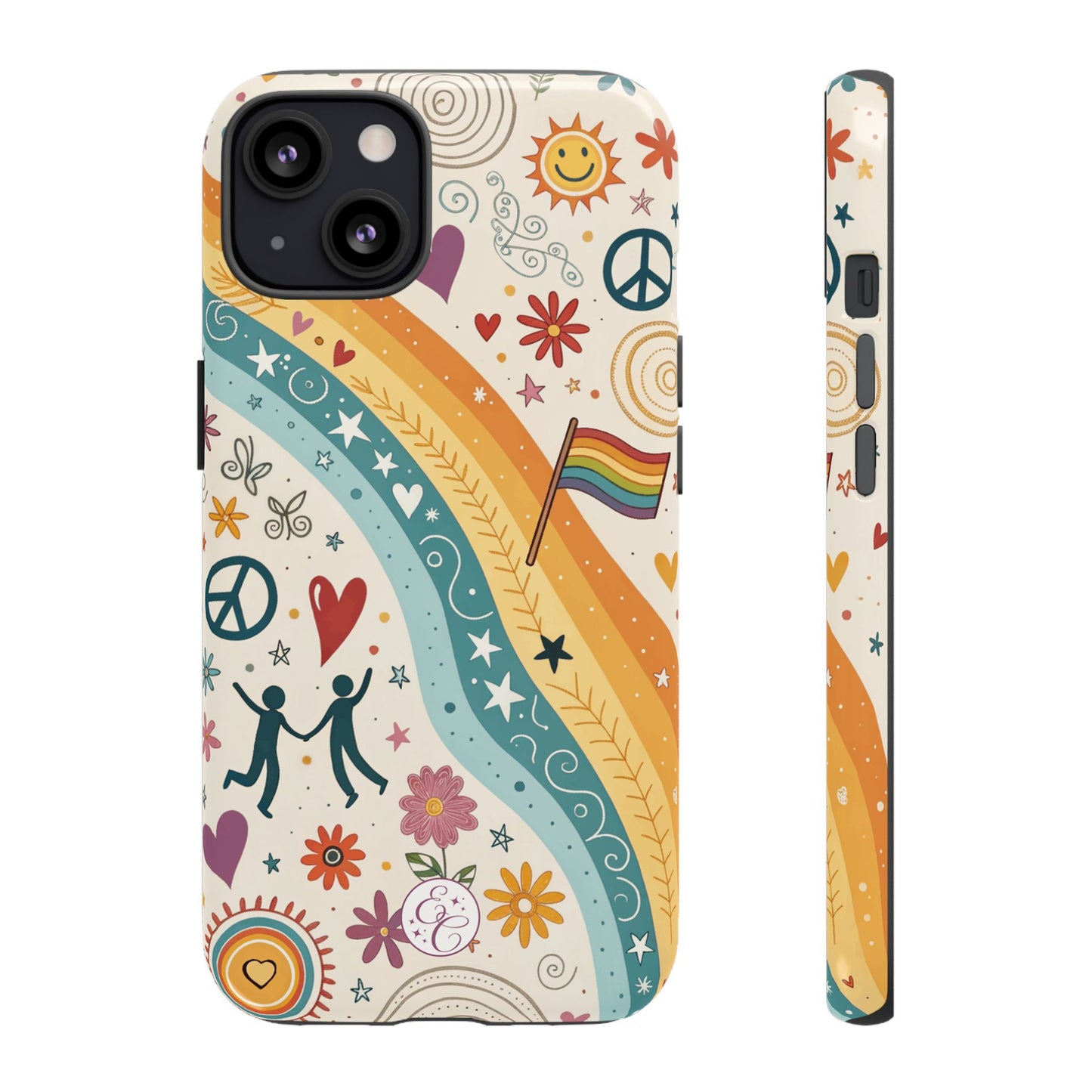 LGTBQ+ Pride Boho Doodle Tough Phone Case