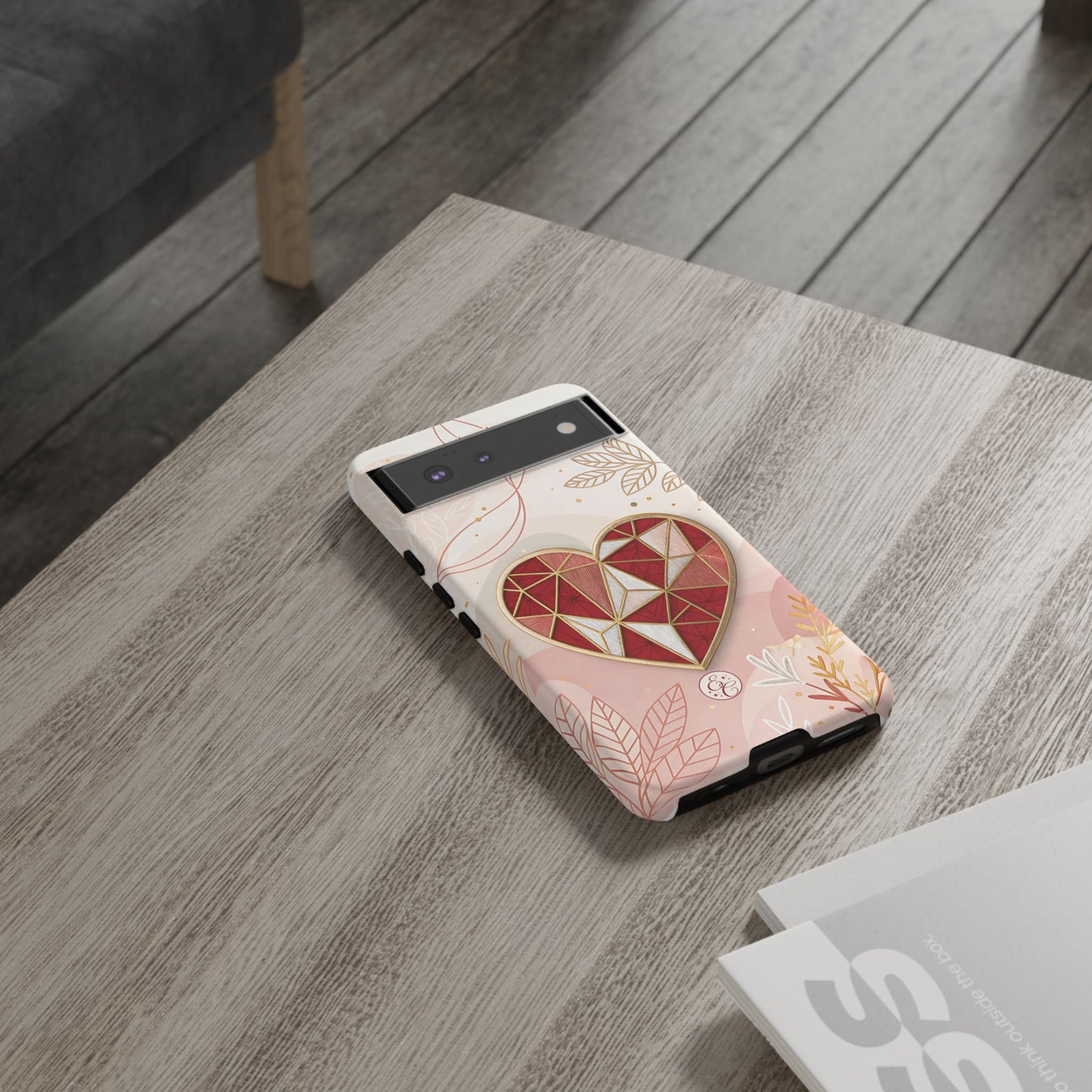 Geometric Heart Tough Phone Case