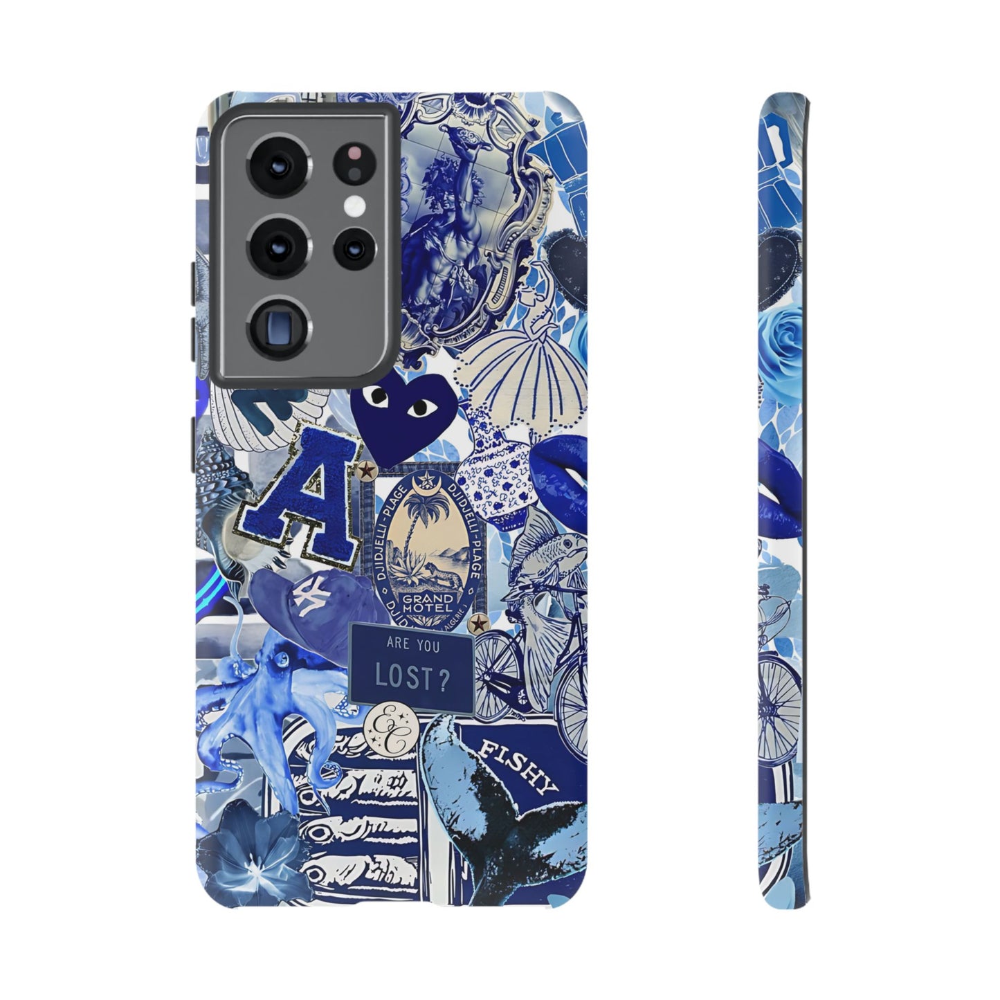 Blue Collage Tough Phone Case