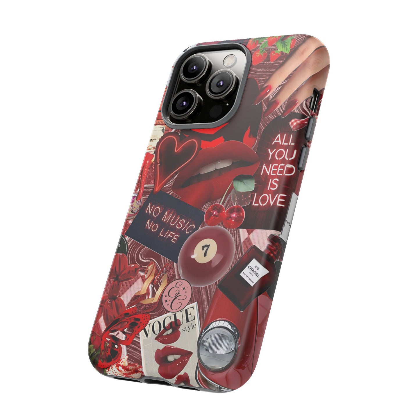 Red Aesthetic Collage Tough Phone Case