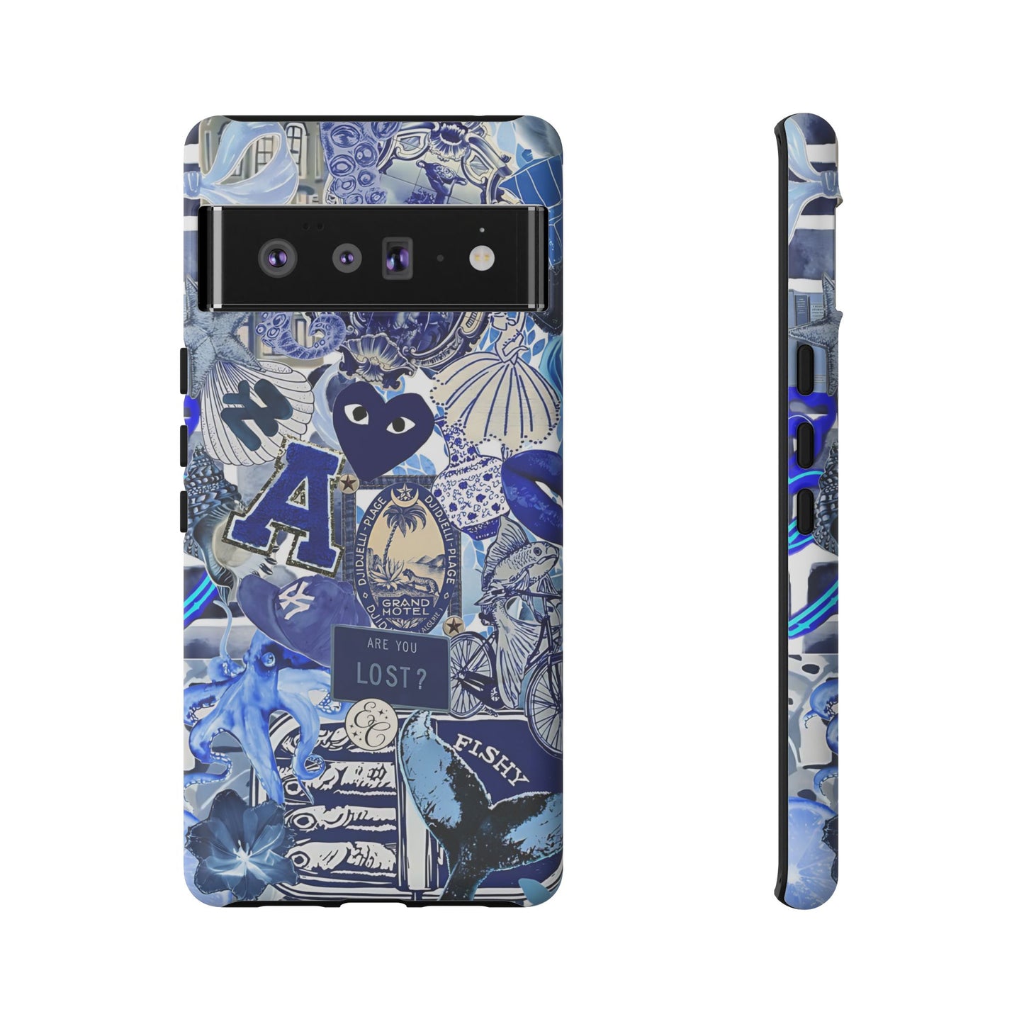 Blue Collage Tough Phone Case