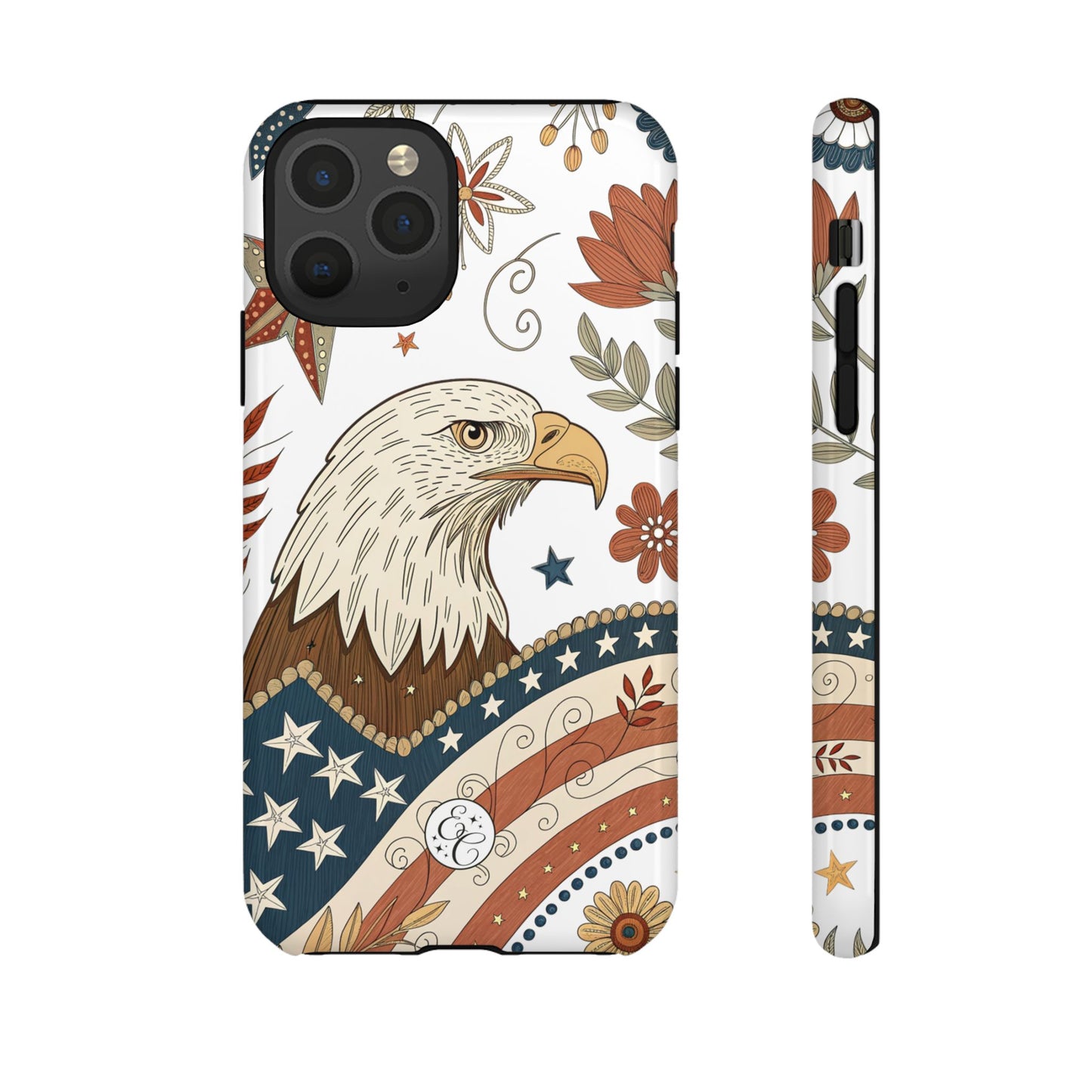 Boho Patriotic Eagle Tough Phone Case